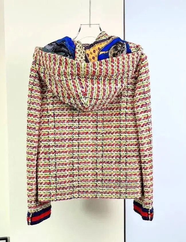 Gucci Gucci Colorful Tweed Hooded Coat. Size S / US 4 / IT 40 - 3 Thumbnail