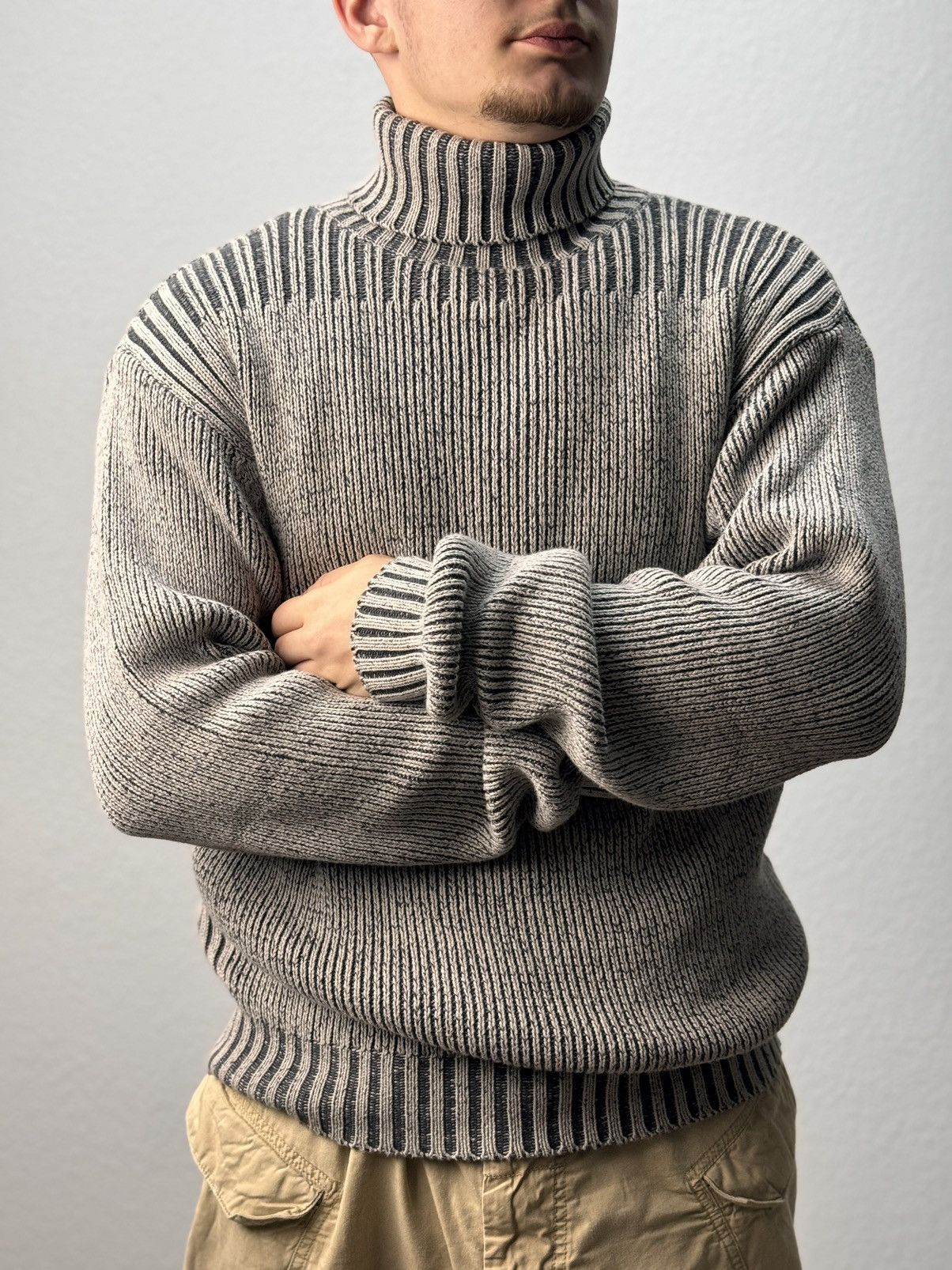 Vintage Style Dries Van Noten Knitwear Turtleneck Sweater