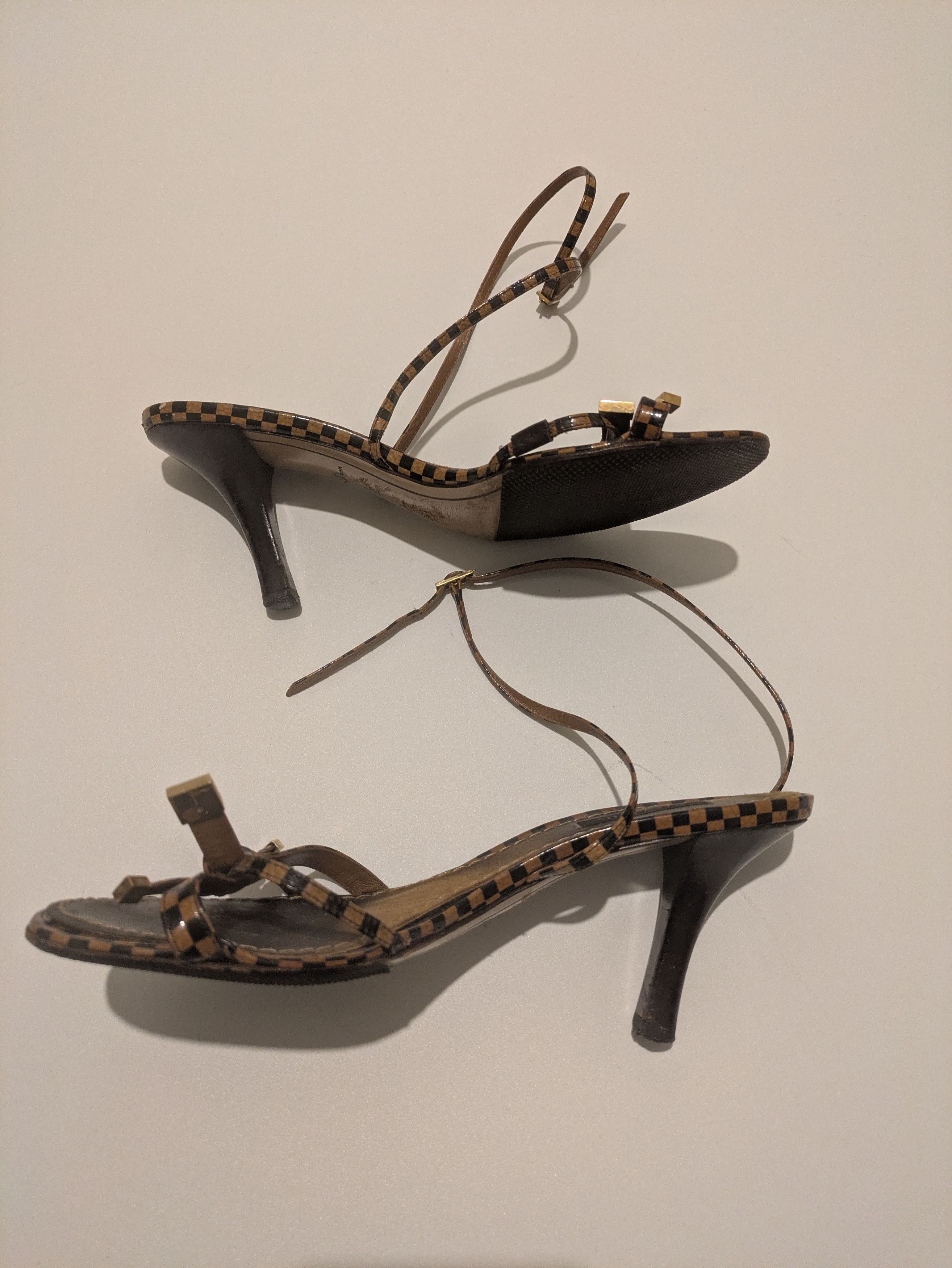 Louis Vuitton Vintage y2k Louis Vuitton heeled strappy sandals Size US 6 / IT 36 - 2 Thumbnail