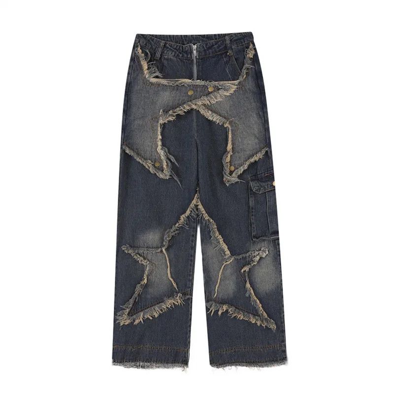 Vintage Streetwear Baggy Stars Design Jeans | Grailed