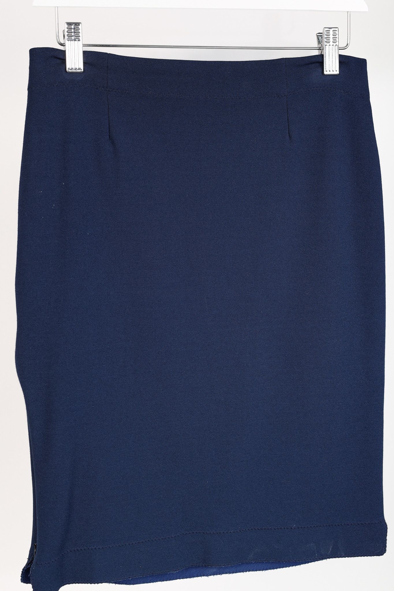 Marie Saint Pierre Marie Saint Pierre Louane Zipper Seam Navy Skirt Size 29" - 3 Thumbnail