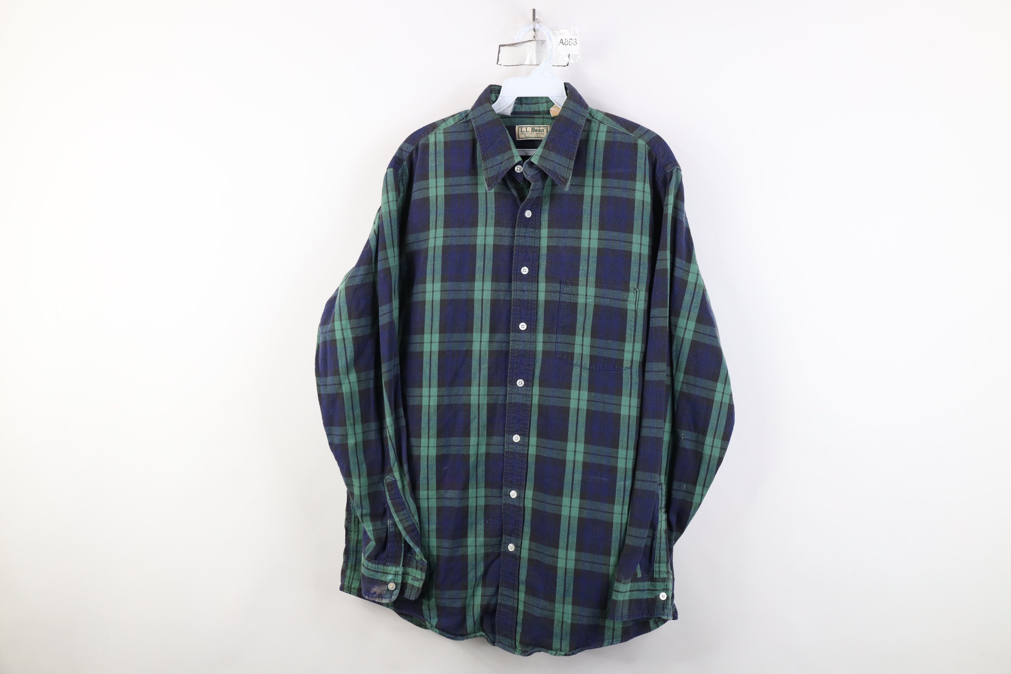L.L. Bean Vintage 70s LL Bean Flannel Collared Button Shirt USA Size US L / EU 52-54 / 3 - 1 Thumbnail