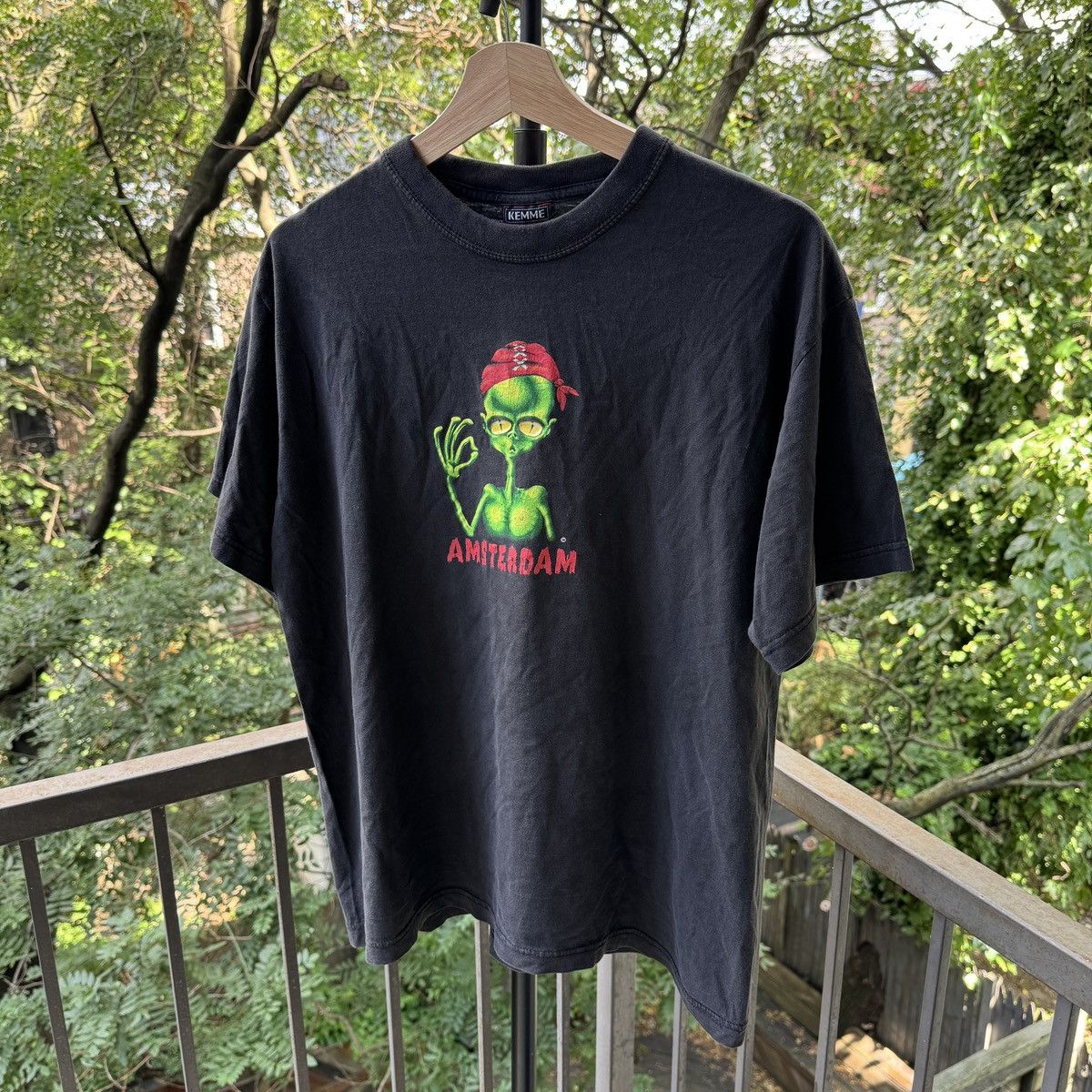 Vintage Amsterdam Alien Thrashed Faded Distressed Shirt ERD Grunge Size US M / EU 48-50 / 2 - 1 Thumbnail