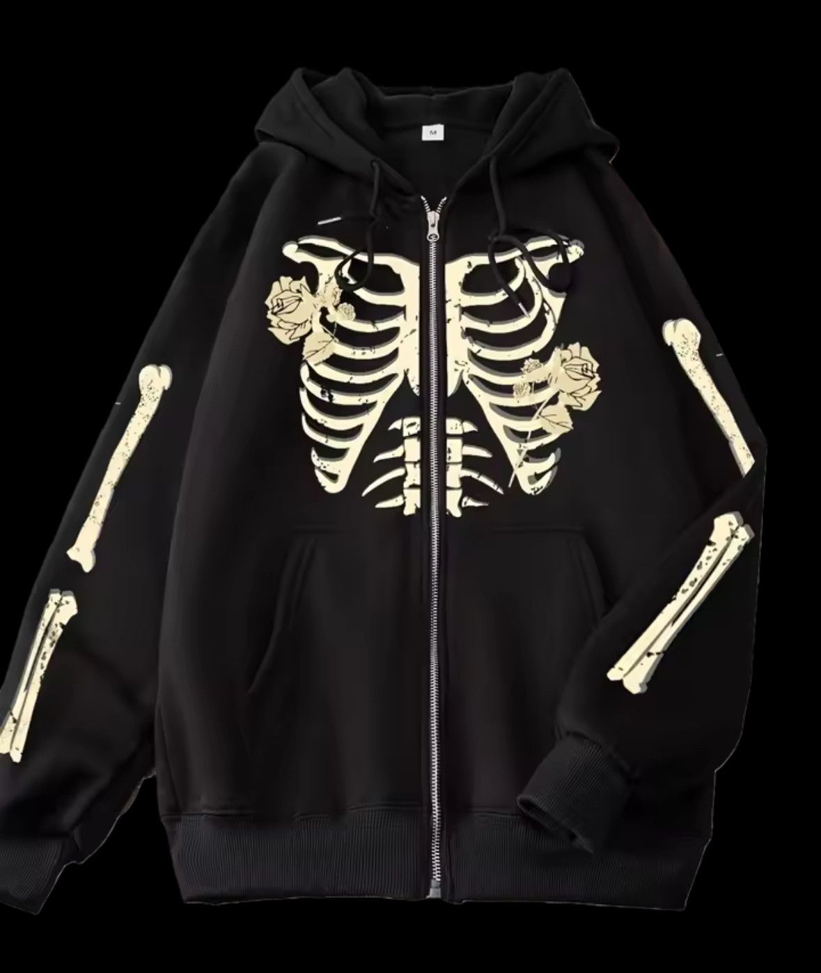 Other Streetwear Anime Skeleton Bone Zip-Up Hoodie Sweatshirt Size US L / EU 52-54 / 3 - 3 Thumbnail