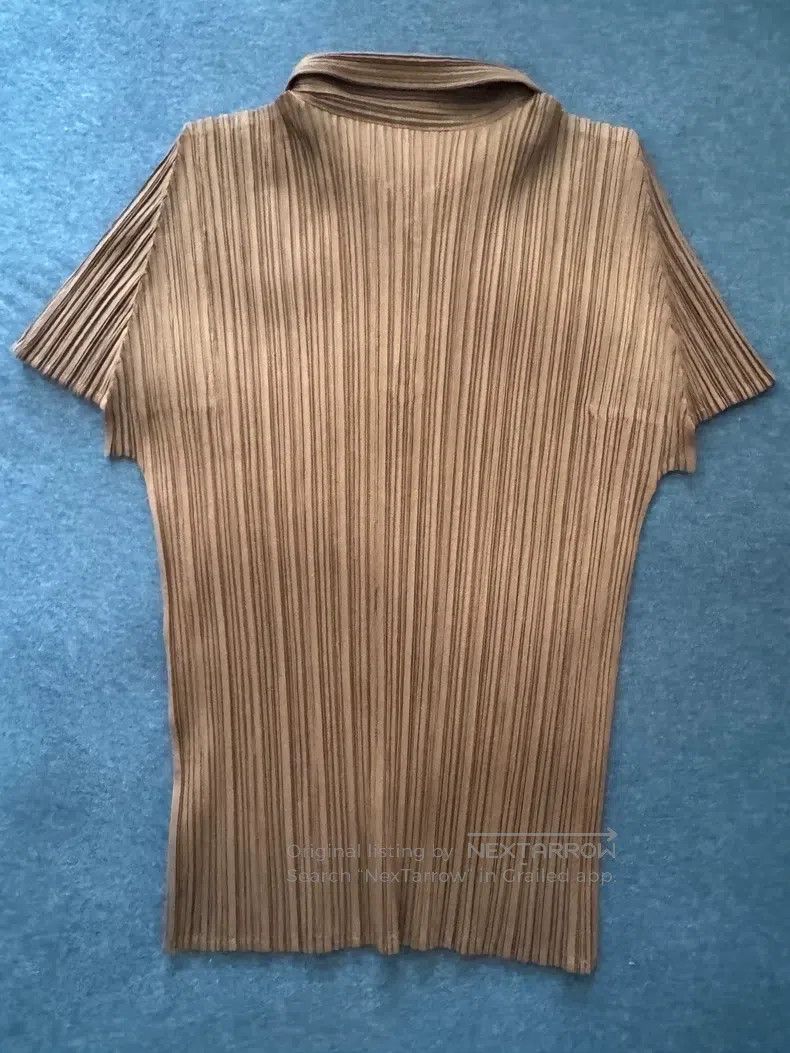 Issey Miyake Issey Miyake Brown Shirt Size L / US 10 / IT 46 - 2 Thumbnail