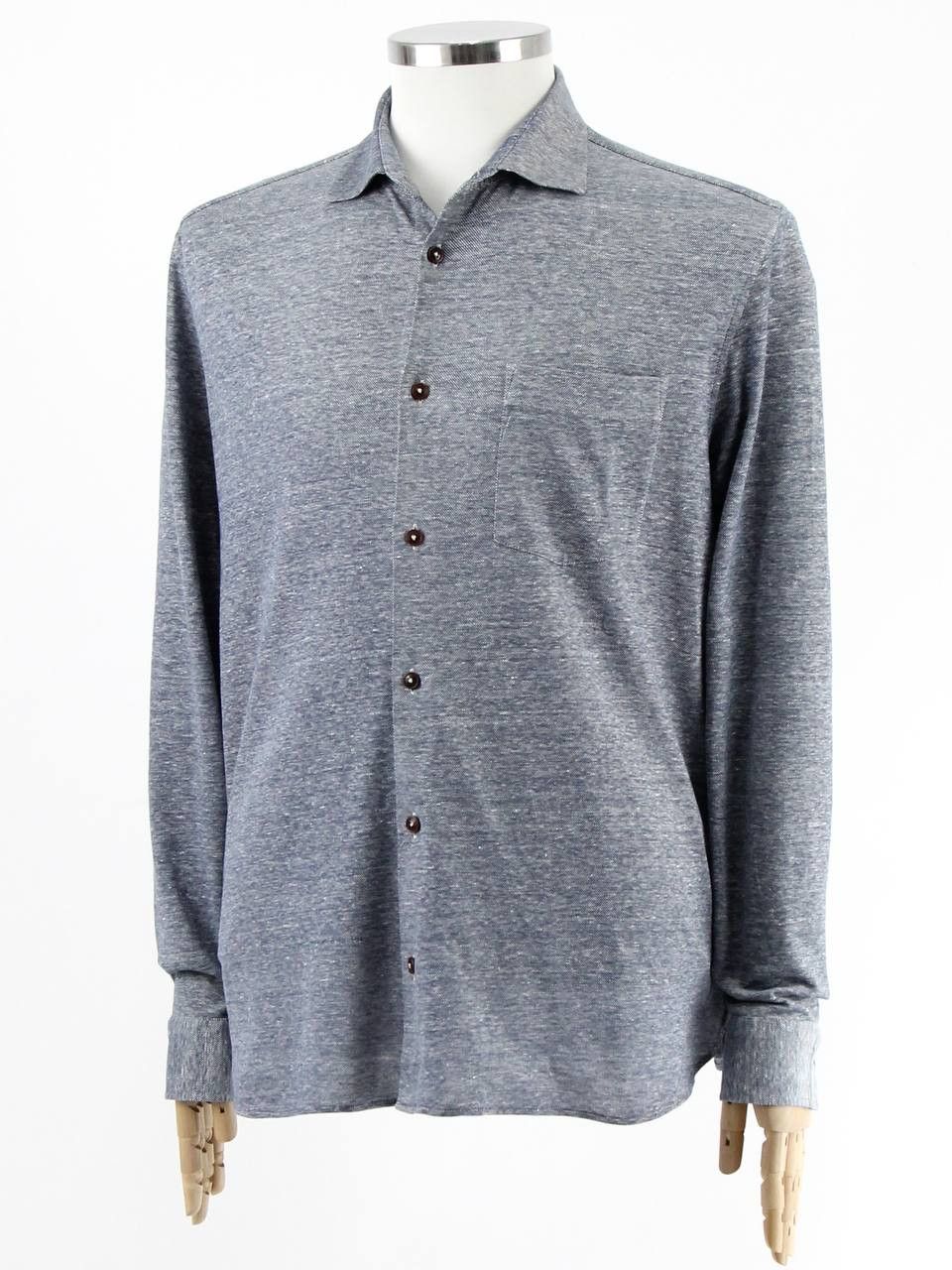 Ted Baker TED BAKER Knitted shirt made of linen and cotton Size US XL / EU 56 / 4 - 2 Thumbnail