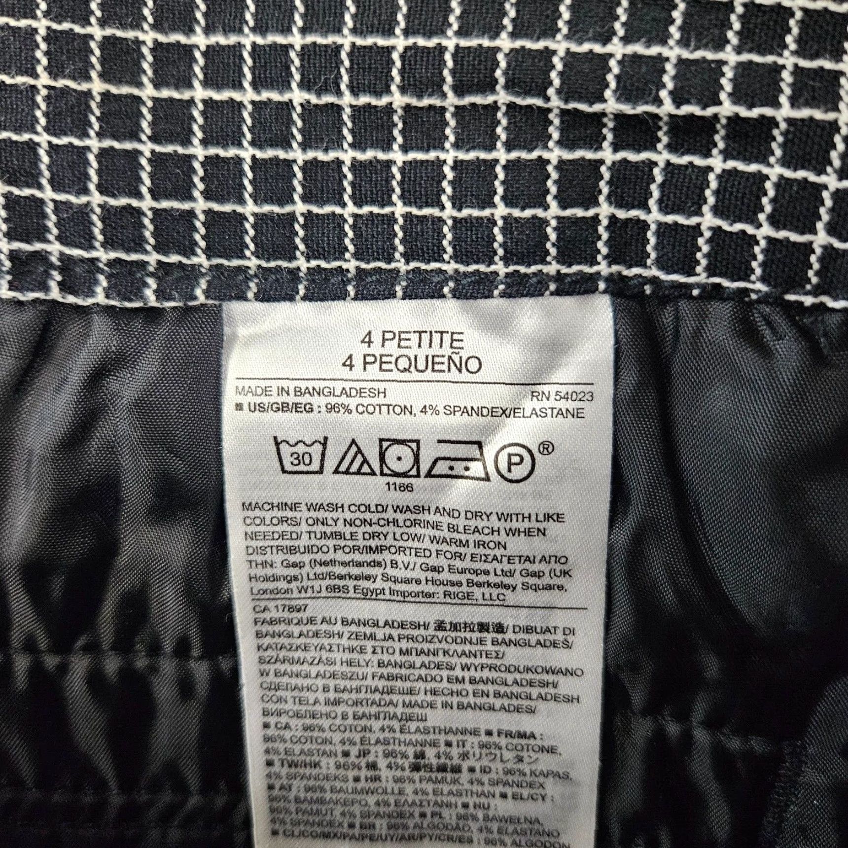 Banana Republic Banana Republic Womens Cropped Pants 4P Black White Low Rise Slim Fit Petite B Size 27" / US 4 / IT 40 - 6 Thumbnail