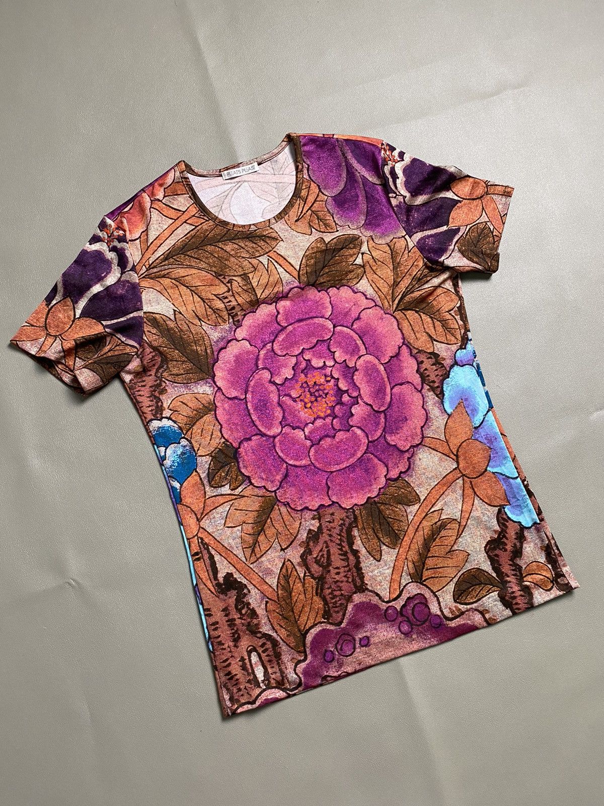 Issey Miyake × Pleats Please Issey Miyake Pleats Please Issey Miyake Floral Printed Tshirt Size M / US 6-8 / IT 42-44 - 2 Thumbnail