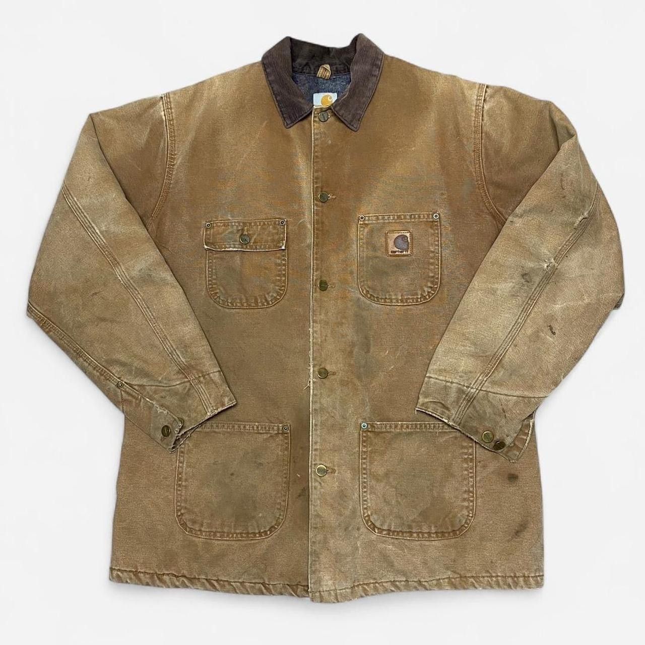 Carhartt Vintage Carhartt Blanket Lined Chore Coat Work beige Jacket Size US L / EU 52-54 / 3 - 1 Thumbnail