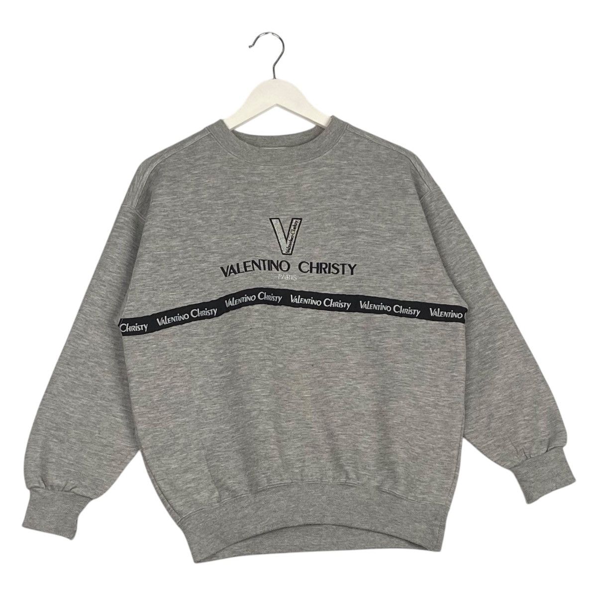 Valentino × Vintage Vintage Valentino Christy Crewneck Sweatshirt Gray Size M / US 6-8 / IT 42-44 - 3 Thumbnail