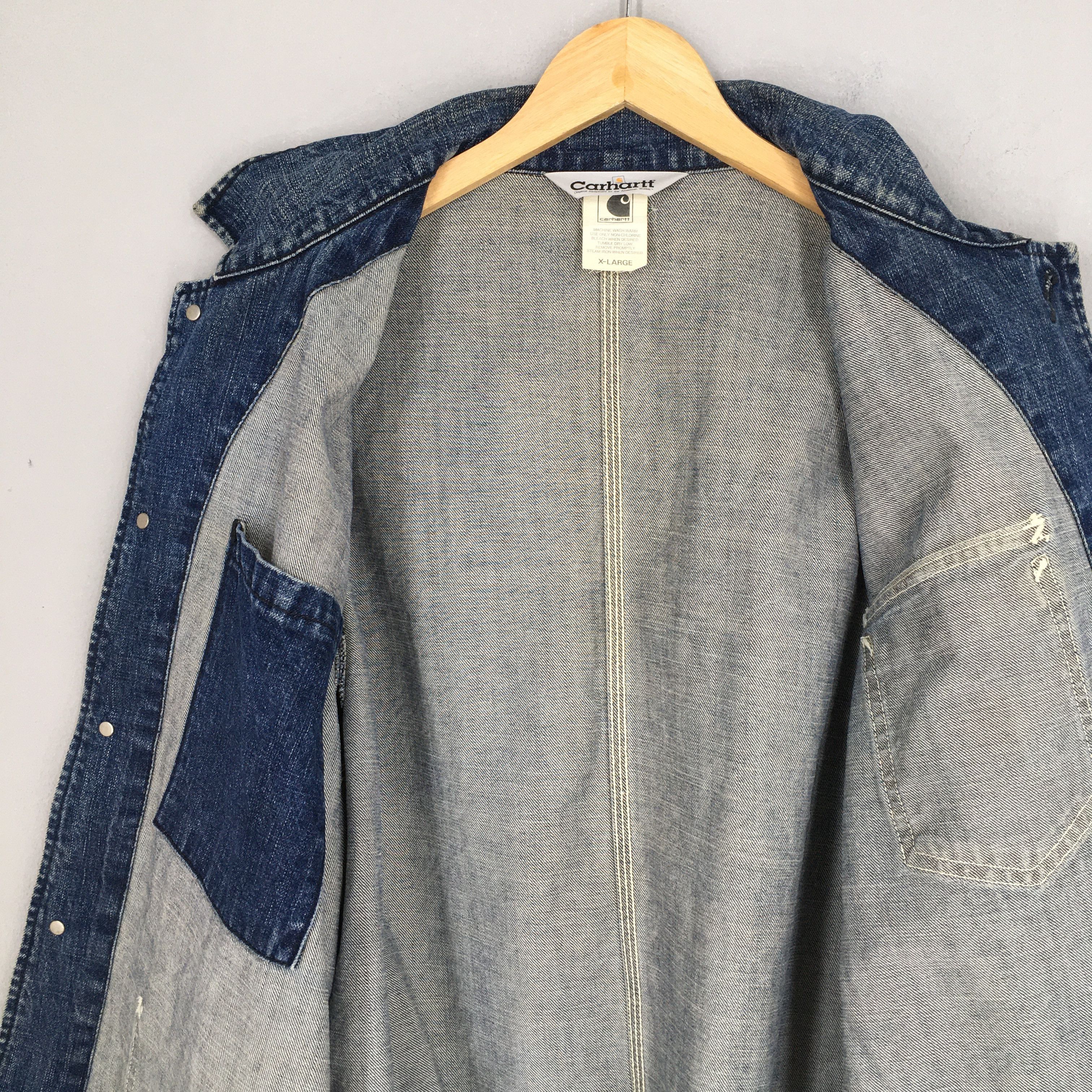 Carhartt Vintage 90's Carhartt Denim Chore Workwear Jacket XLarge Size US XL / EU 56 / 4 - 7 Thumbnail
