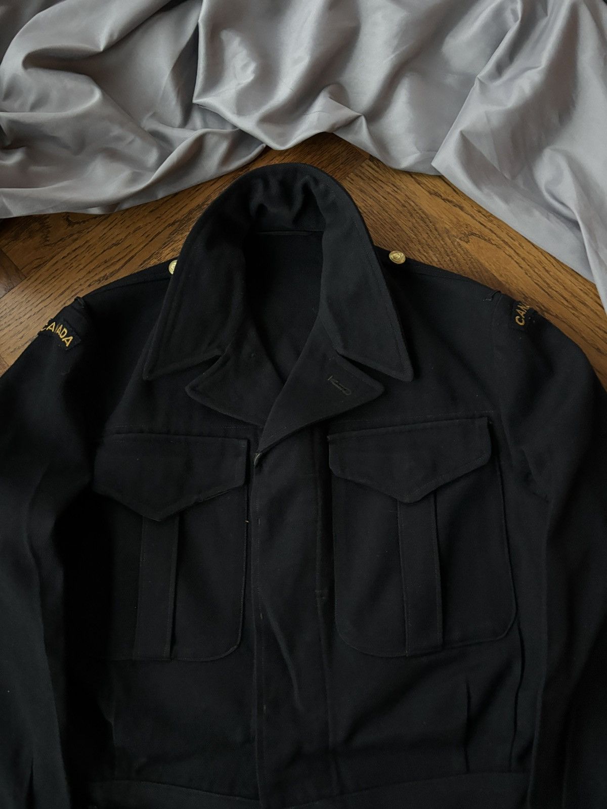 Vintage 1950s Battledress Jacket WW2 Cropped Military Wool Flight US Size US S / EU 44-46 / 1 - 9 Thumbnail