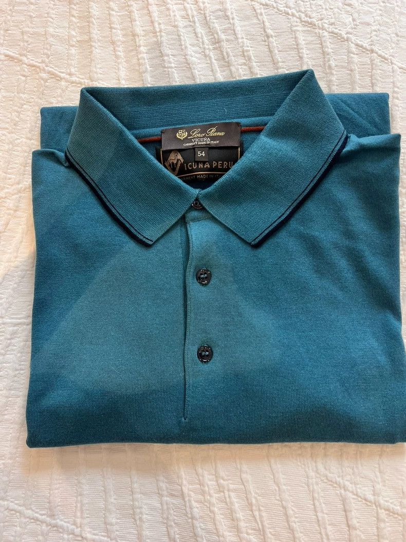 Loro Piana LORO PIANA Men's Polo shirt knitted shirt Size US XXL / EU 58 / 5 - 5 Thumbnail