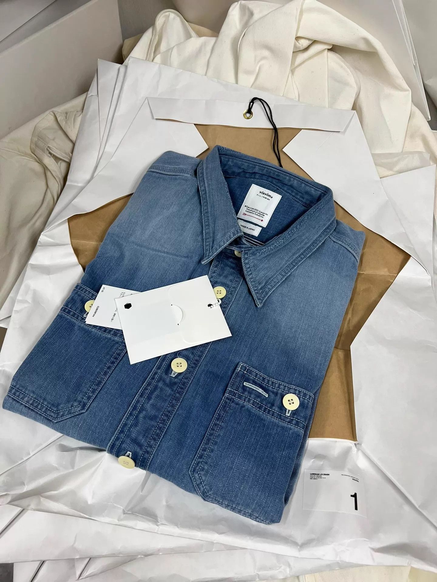 Visvim VISVIM 26SS LARRIKAN CRASH SHIRT INDIGO Size 1 Size US S / EU 44-46 / 1 - 7 Thumbnail