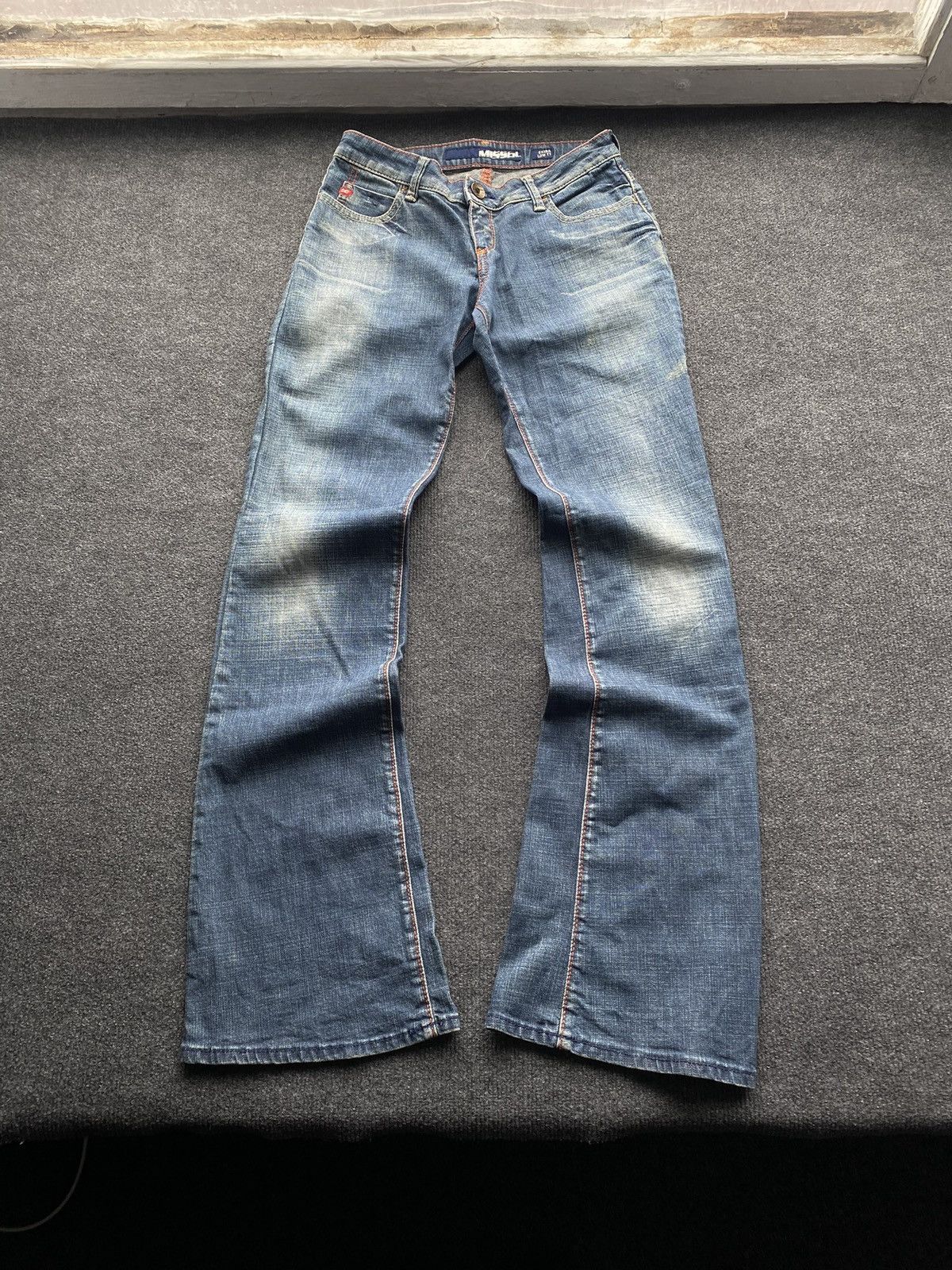 🔥Miss Sixty Sexy Extra Low Ty flared blue jeans goth emo y2k