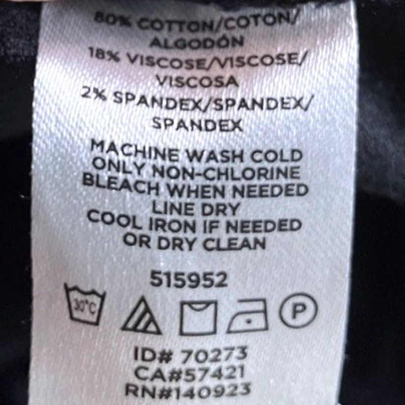 Loft LOFT Womens Jeans Black Velvet Mid Rise Skinny Stretch 8 in Regular 30in Waist 8 27 in Inseam Mens Womens Girls Size 30" / US 8 / IT 44 - 6 Thumbnail