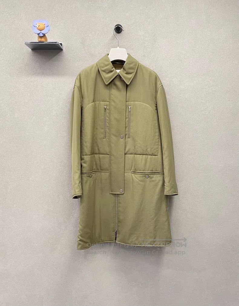 Hermes Hermes Olive Green Mid-Length Zip-Up Jacket Size XXS / US 00 / IT 34 - 1 Thumbnail