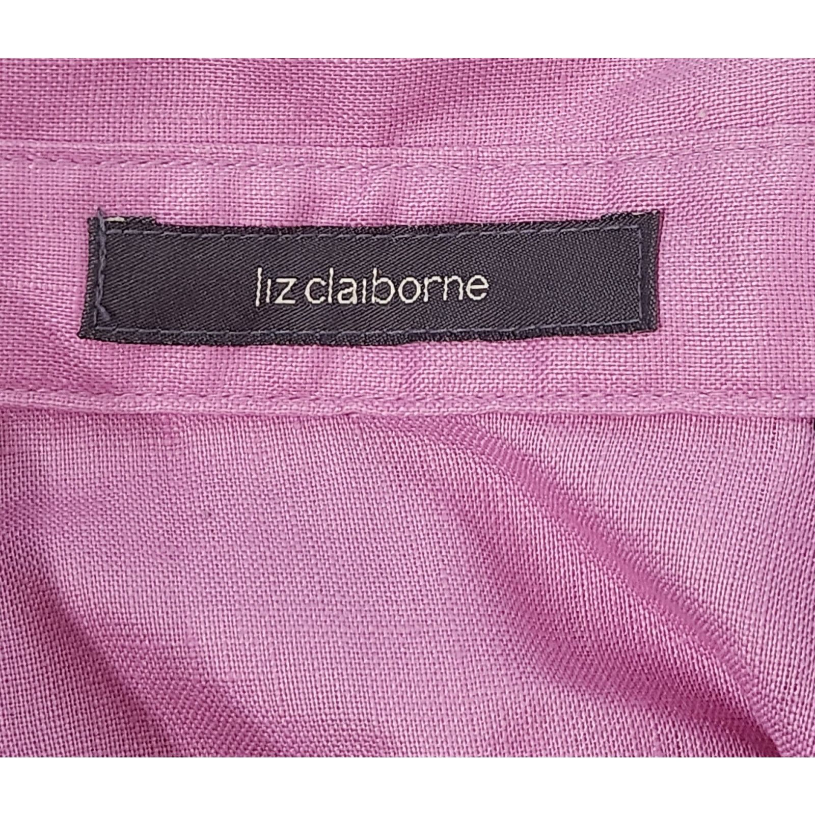 Other Liz Claiborne Purple Button Up Pointed Collar Linen Shirt XL Size XL / US 12-14 / IT 48-50 - 5 Thumbnail