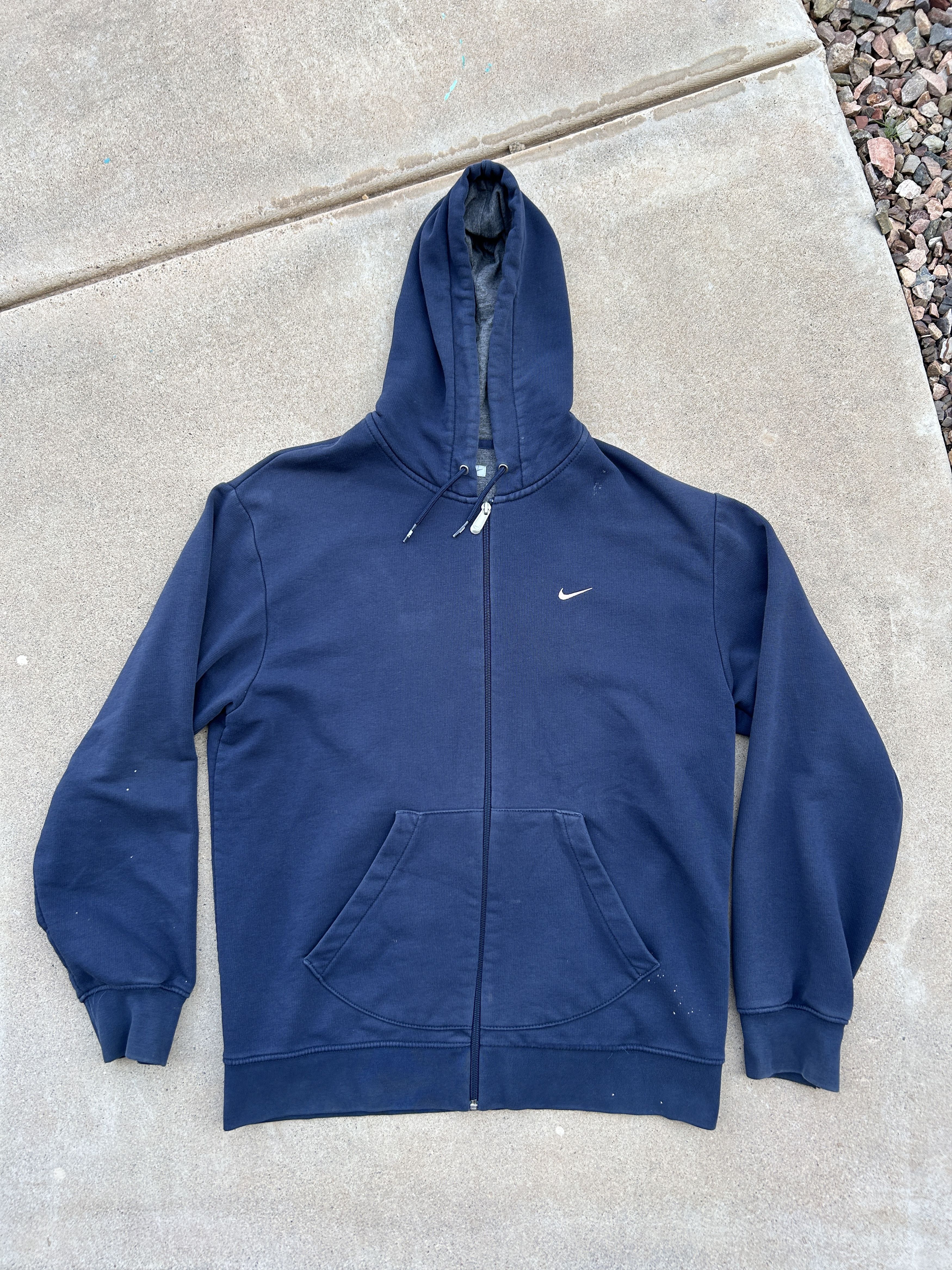 Nike Vintage 90s y2k Navy Blue Nike Zip Up Outdoor Winter Jacket Size US L / EU 52-54 / 3 - 3 Thumbnail