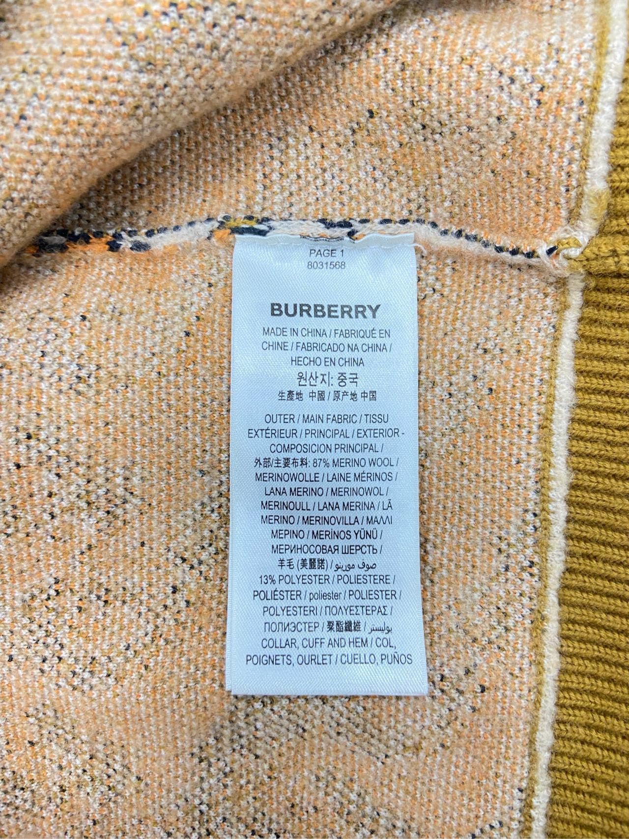 Burberry Burberry Unicorn Blend Jacquard Knit Sweater Beige K26WX Size XS / US 0-2 / IT 36-38 - 4 Thumbnail