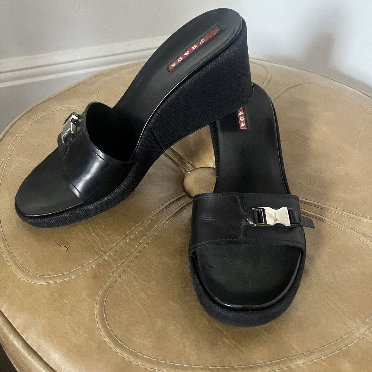 Prada × Vintage Prada mules Size US 8 / IT 38 - 1 Thumbnail