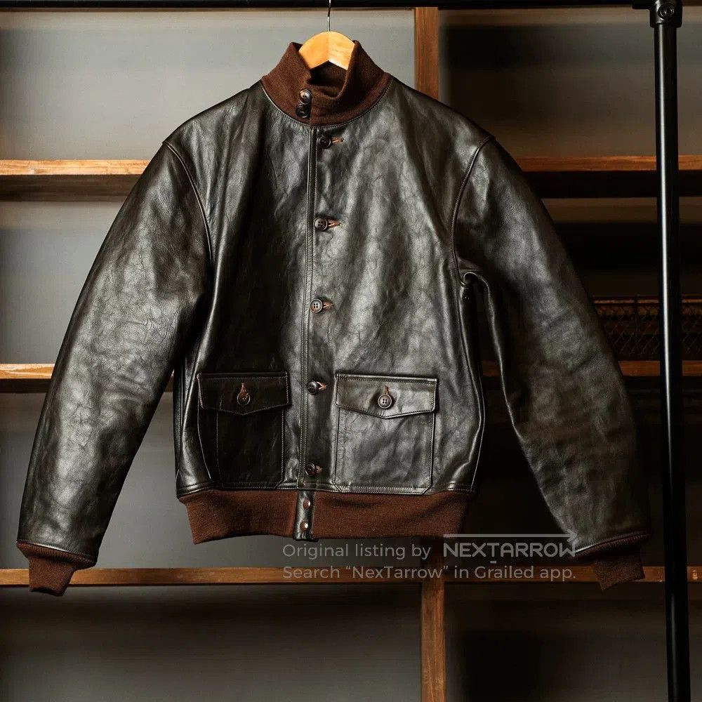 The Real McCoy's real mccoy's type a-1 leather jacket. Size US L / EU 52-54 / 3 - 4 Thumbnail