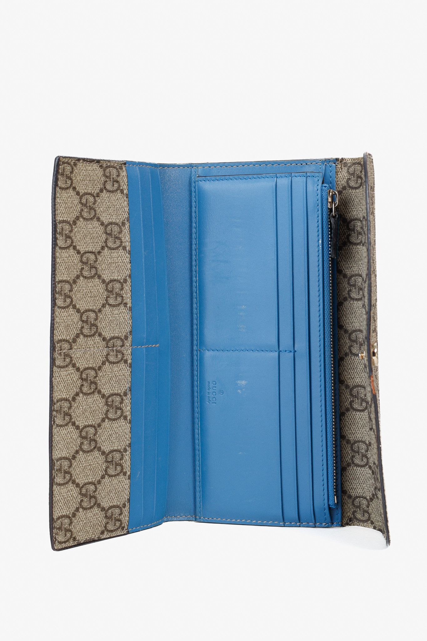 Gucci Gucci Brown Ivory GG Supreme Monogram Continental Wallet Size ONE SIZE - 8 Thumbnail