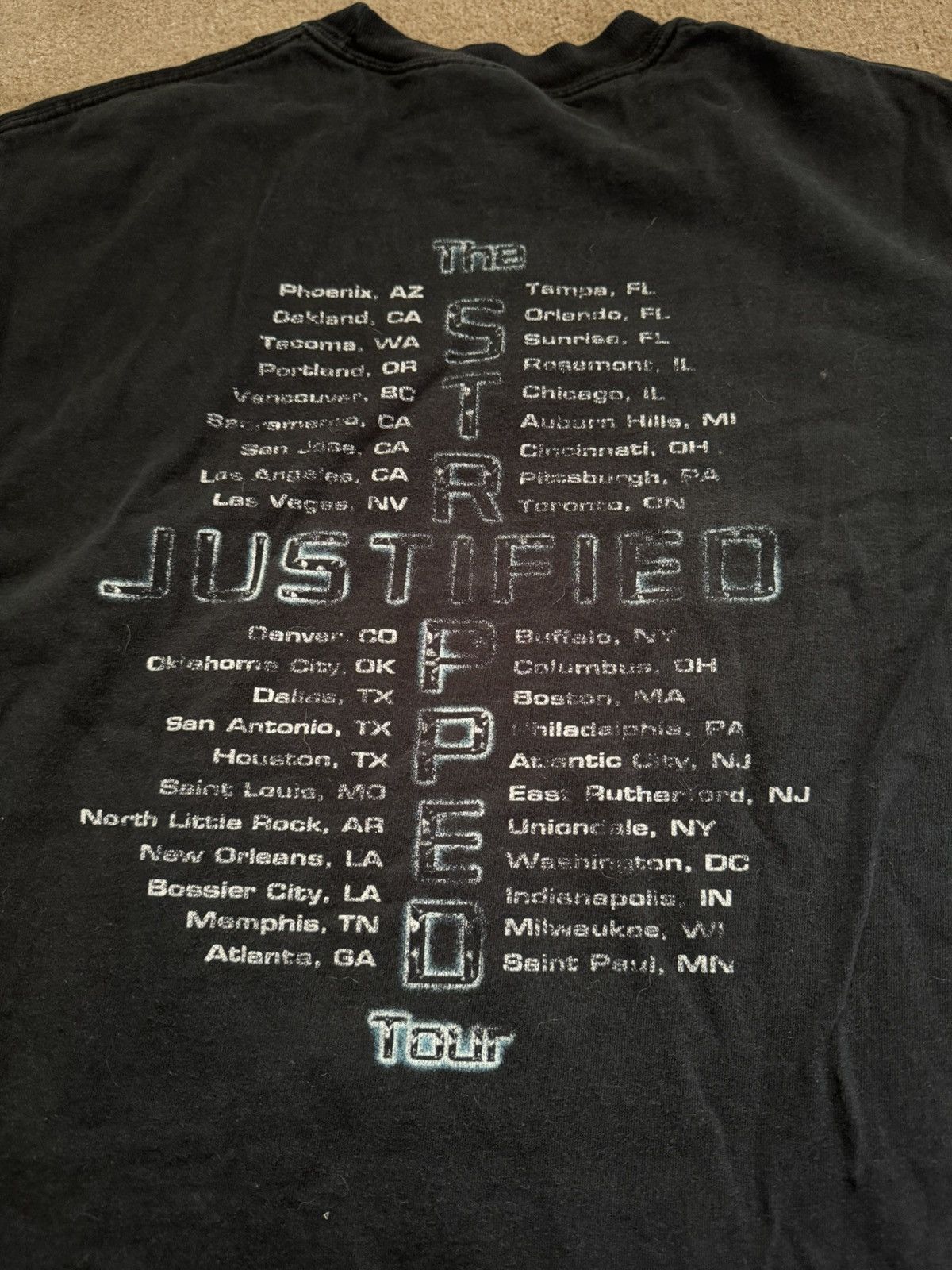 Vintage Vintage Justin Timberlake Tour T-Shirt Size US S / EU 44-46 / 1 - 4 Thumbnail