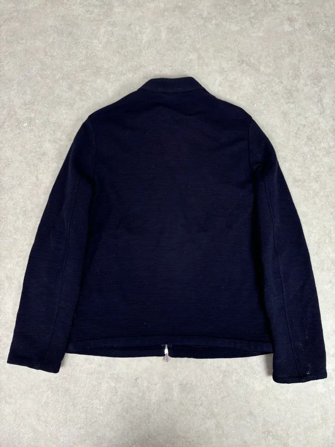 Emporio Armani SS2016 Emporio Armani Navy Wool Minimalist Zip-up Jacket Size US L / EU 52-54 / 3 - 5 Thumbnail