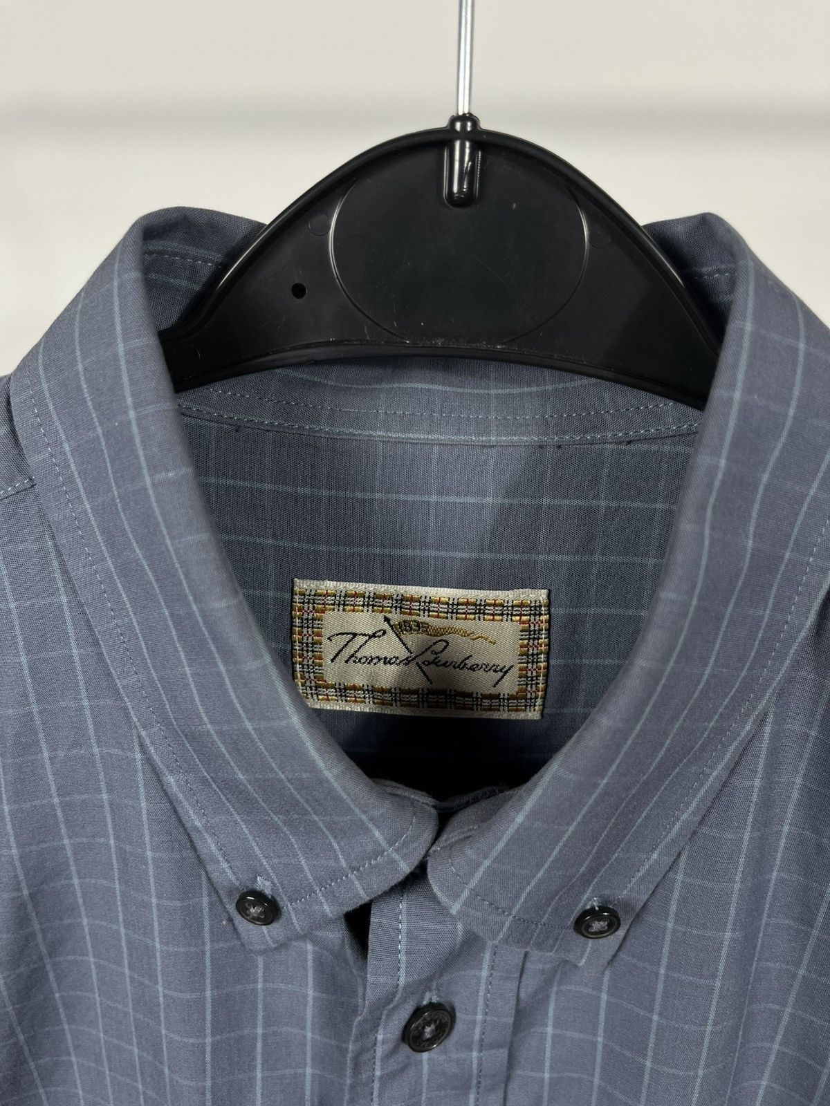 Other Thomas Burberry Blue Check Button-Up Shirt Size M Size US M / EU 48-50 / 2 - 4 Thumbnail