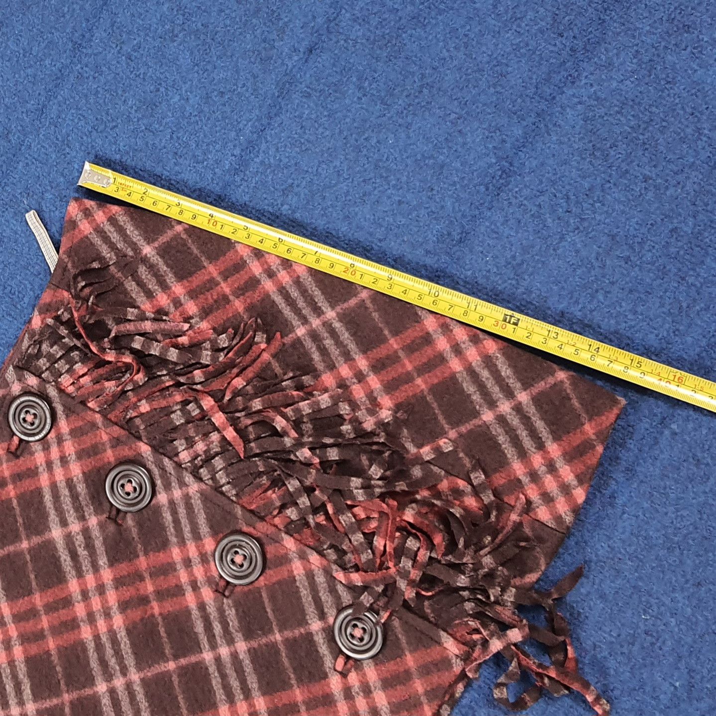 Burberry Vintage Burberry Blue Label Plaid Mini Skirt Fringe C297N28 Size 28" / US 6 / IT 42 - 11 Thumbnail