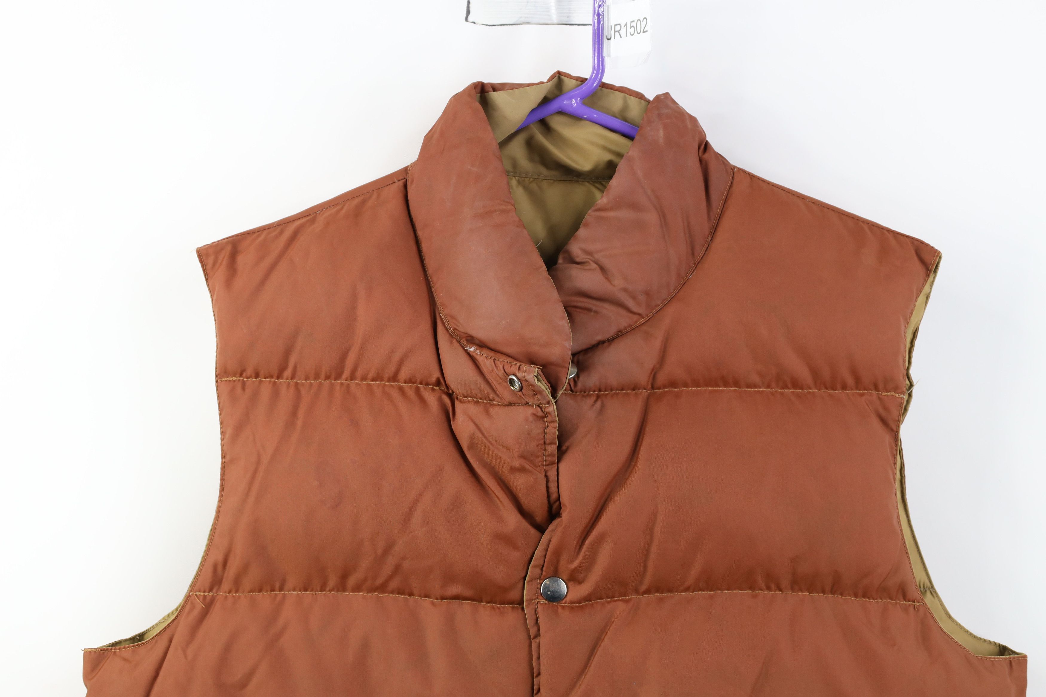 Vintage Vintage 70s Streetwear Reversible Duck Puffer Vest Jacket Size US L / EU 52-54 / 3 - 13 Thumbnail