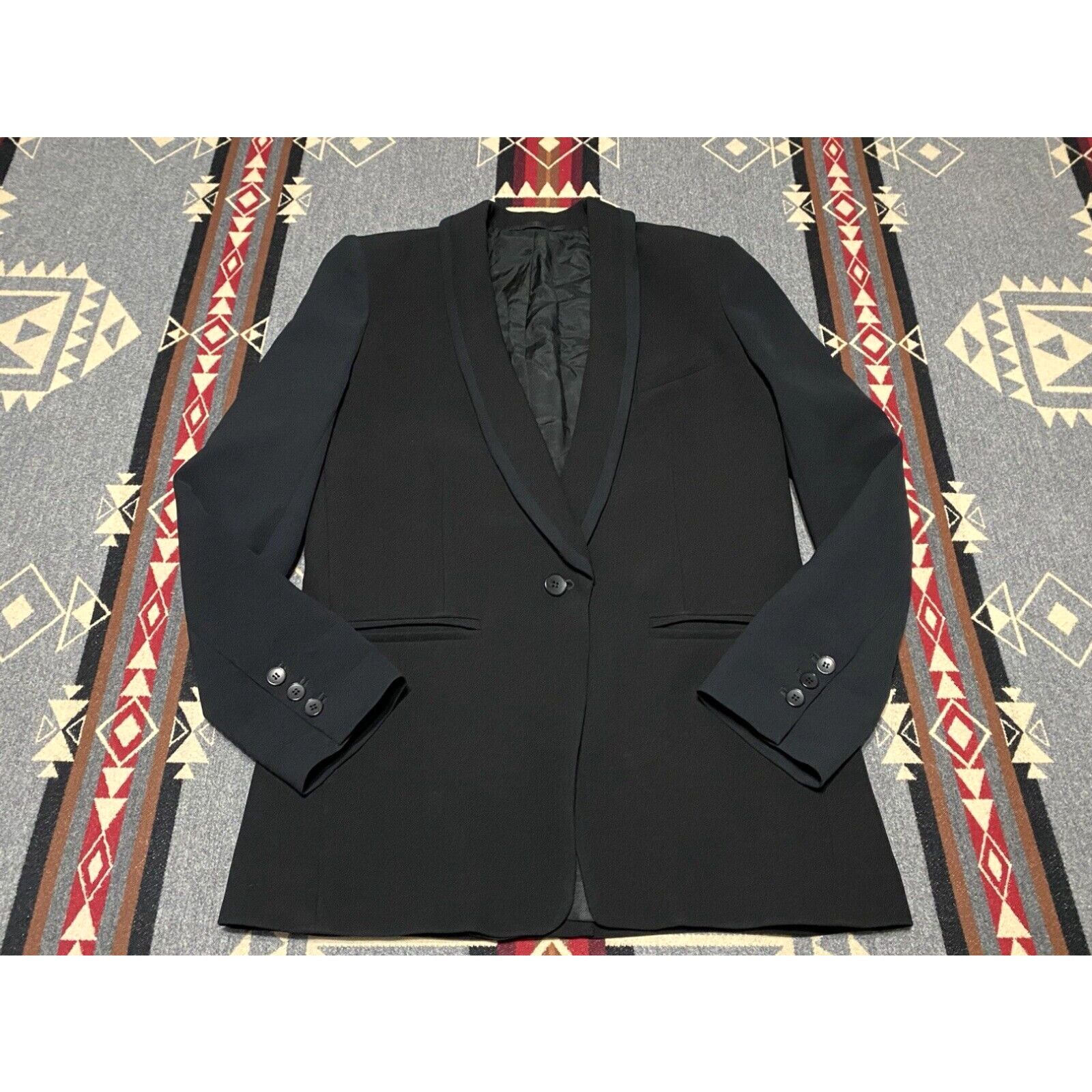 image of Iro Black Blazer Jacket Size Fr 38/us 6 Women’S Triacetate Blend T31 in White, Women's