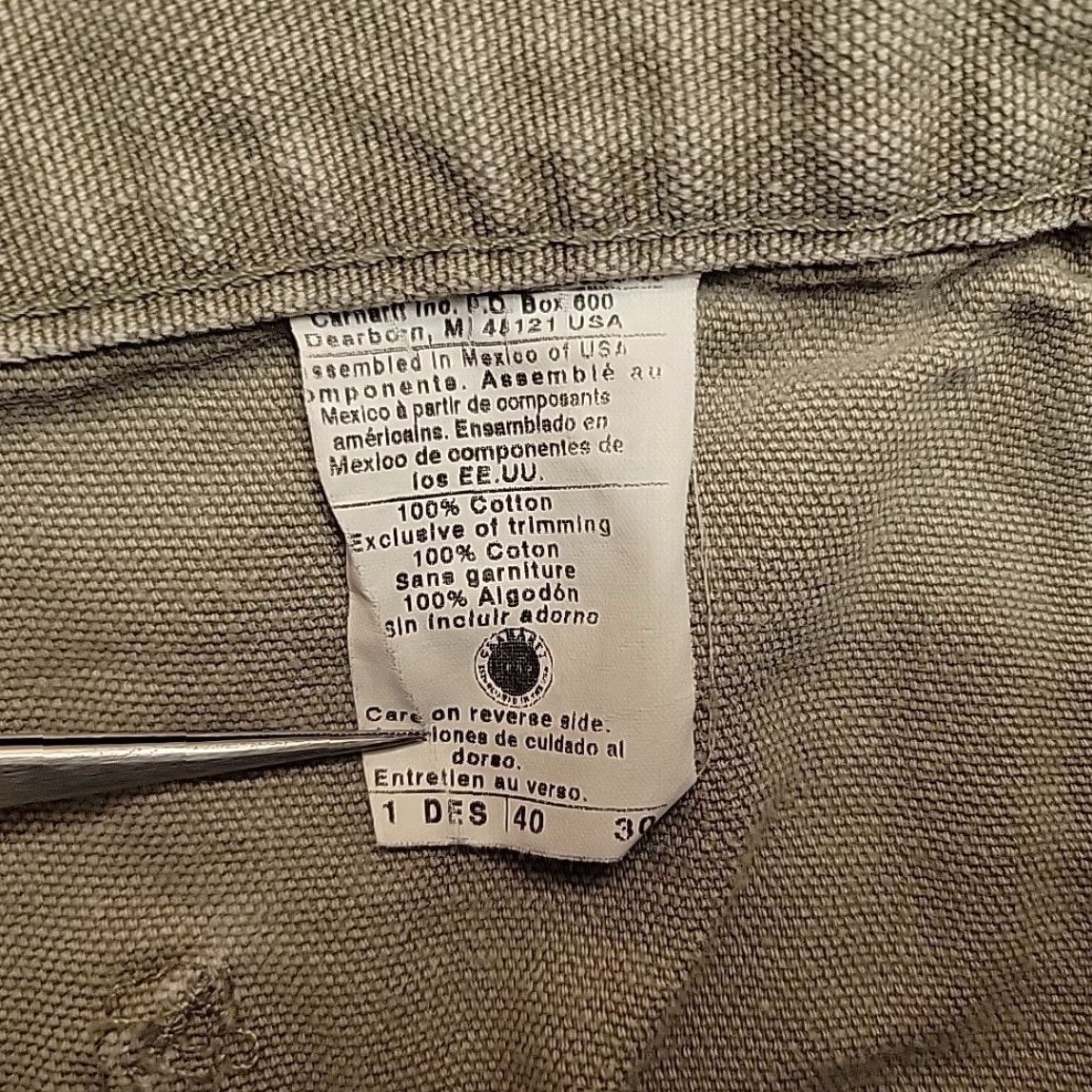 Carhartt VTG Carhartt Pants Mens 40x30 Khaki Dungaree Canvas Carpenter Faded B11 DES Size US 40 / EU 56 - 6 Thumbnail
