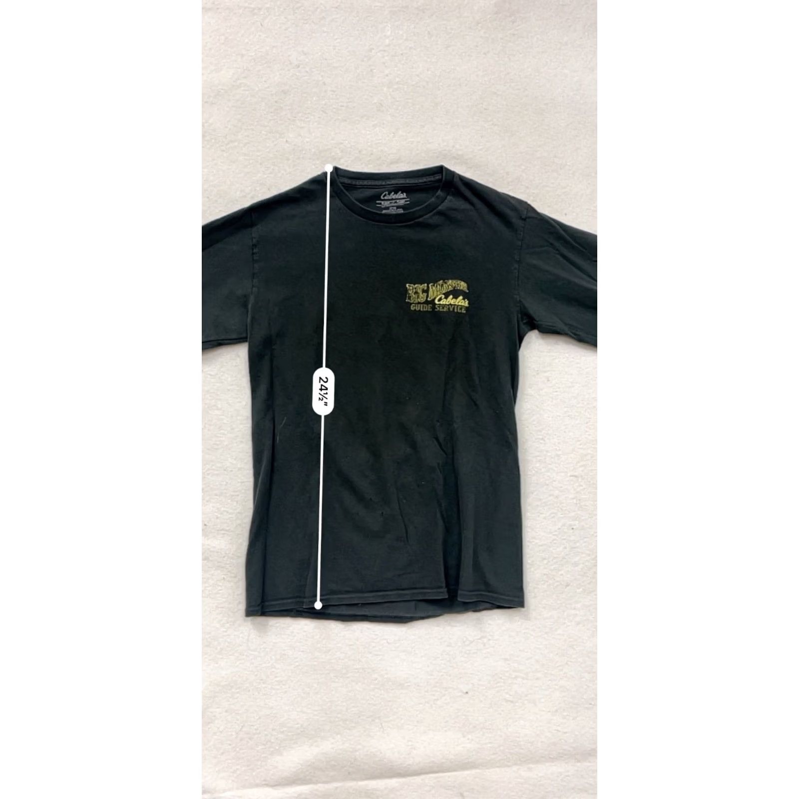 Vintage Cabela'S Big Monster Guide Service: Mens Small Black Long Sleeve Shirt #8197 Size US S / EU 44-46 / 1 - 6 Thumbnail
