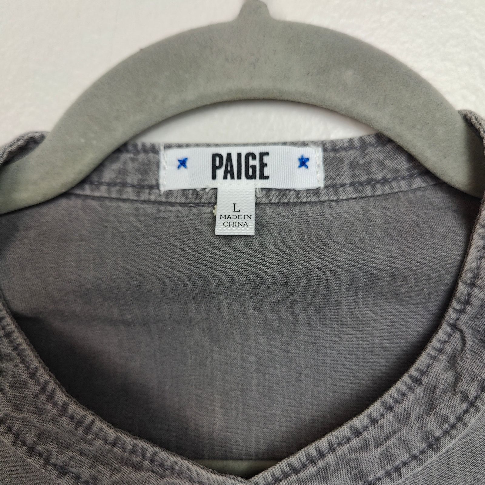 Paige Paige Jumpsuit Womens Large Gray Long Sleeve Boiler Suit Size 31" - 6 Thumbnail