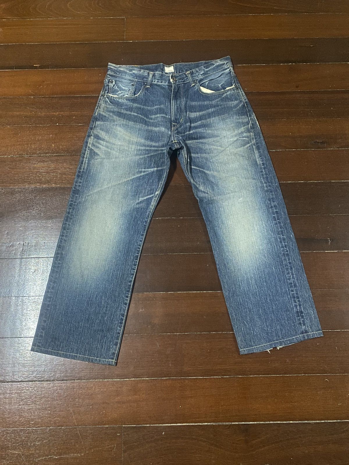 Edwin Vintage Edwin 505z Selvedge Faded Wash mud wash Baggy Jeans Size US 36 / EU 52 - 1 Thumbnail