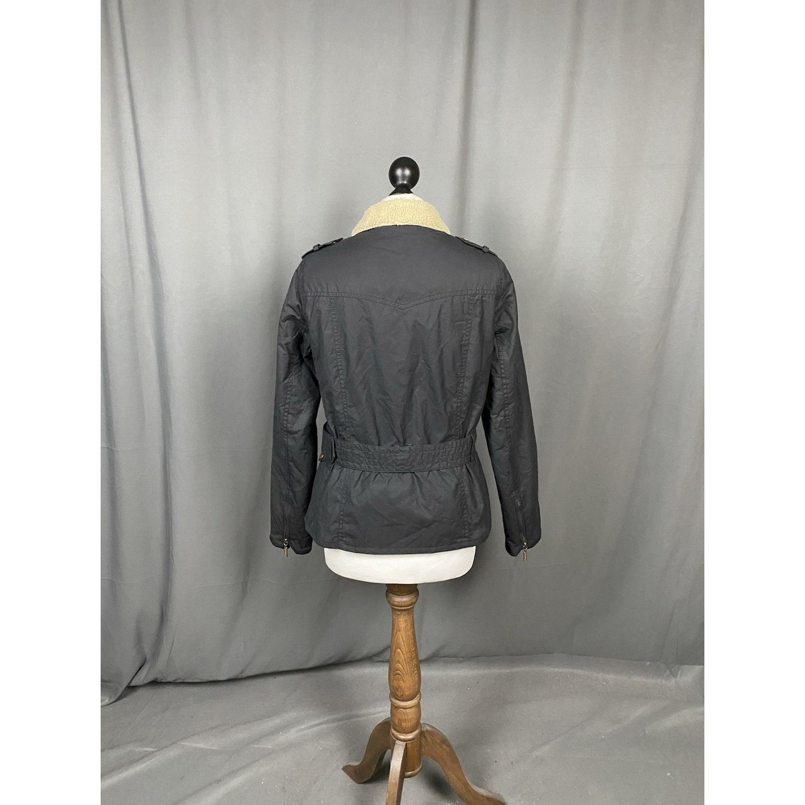 Barbour Barbour Matlock Black Assymetric Insulated Biker Waxed Jack Size M / US 6-8 / IT 42-44 - 8 Thumbnail