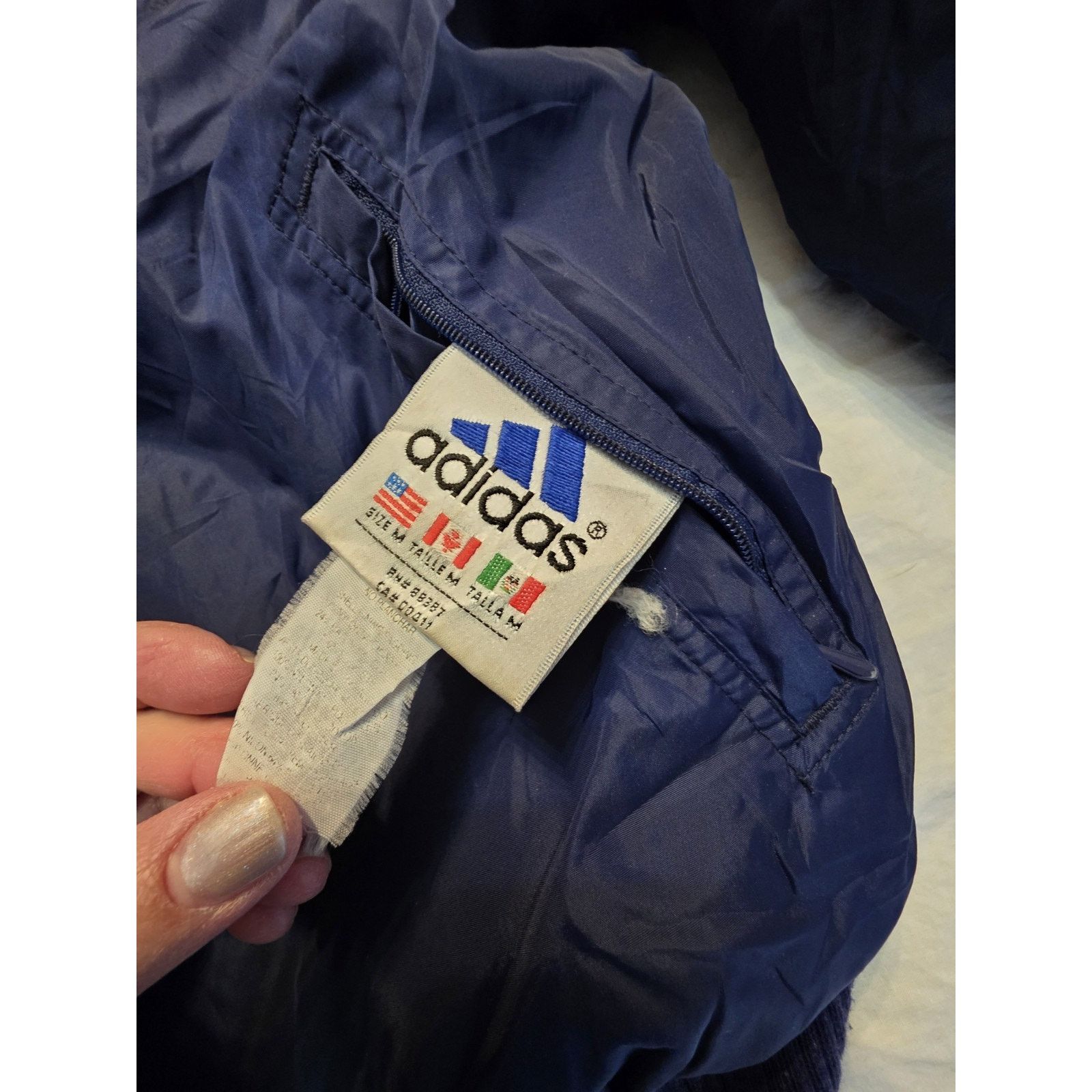 Adidas Vintage Adidas Notre Dame Reversible Jacket Mens L Full Zip Size 40 - 5 Thumbnail