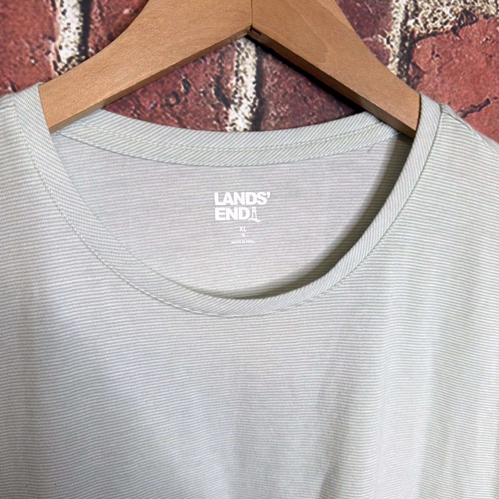Lands' End Lands' End T-Shirt Shirt Women XL Green Moisture Wicking UPF 50+ Short Sleeve Casual Pullover Knit Size XL / US 12-14 / IT 48-50 - 2 Thumbnail