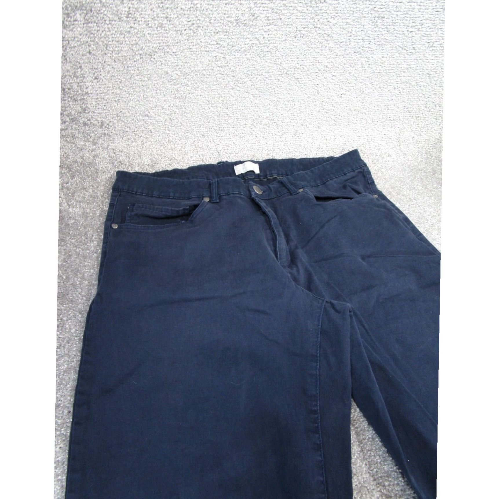 Vintage Hickey Freeman Mens Slim Fit 36X30 Navy Blue Cotton Chinos Pants Size US 36 / EU 52 - 2 Thumbnail