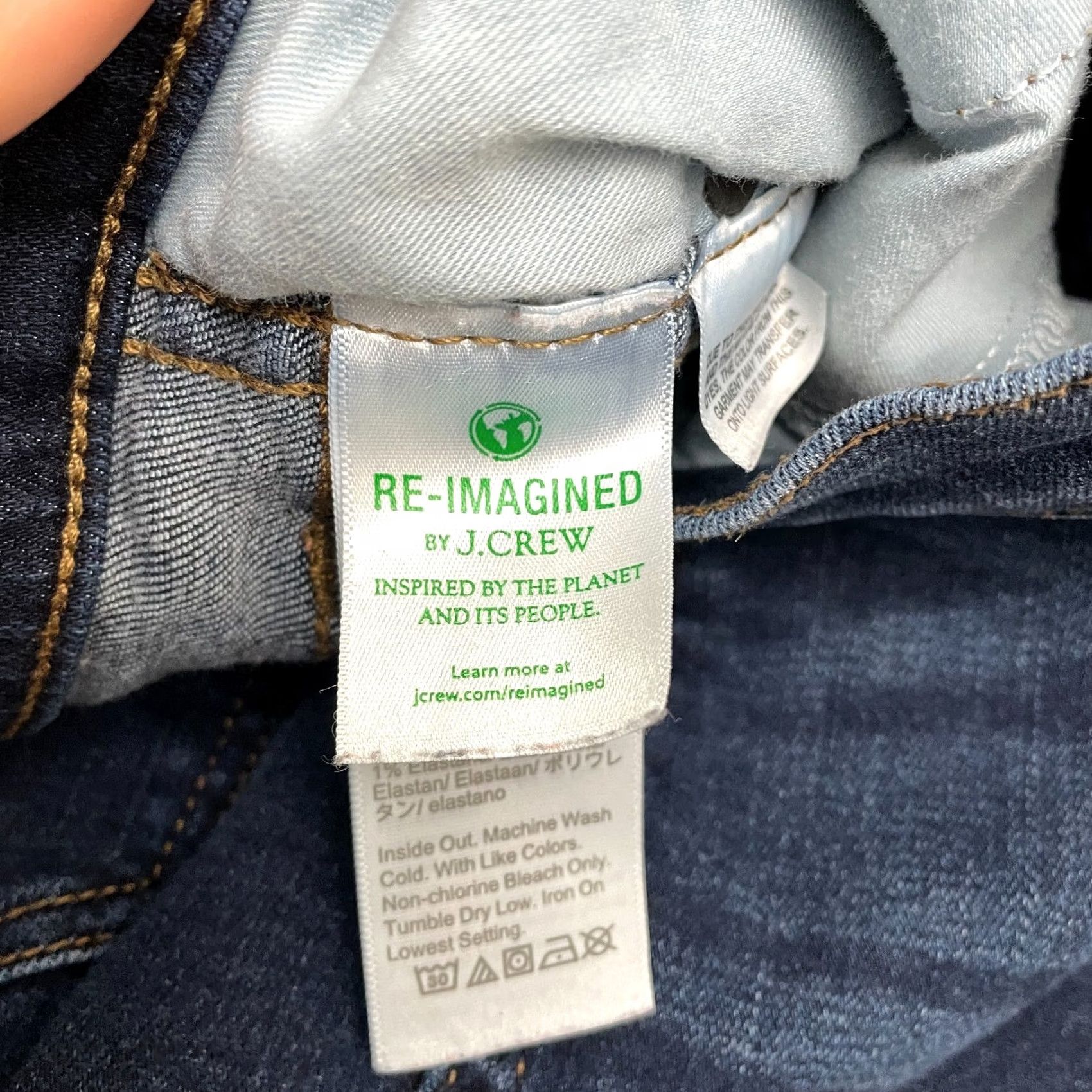 J.Crew J.Crew Jeans Women High Rise Vintage Straight Denim Blue Dark Wash 26x26 5-Pocket Logo Zipper Button Cotton Blend Regular Fit Size 42" / US 20 - 6 Thumbnail