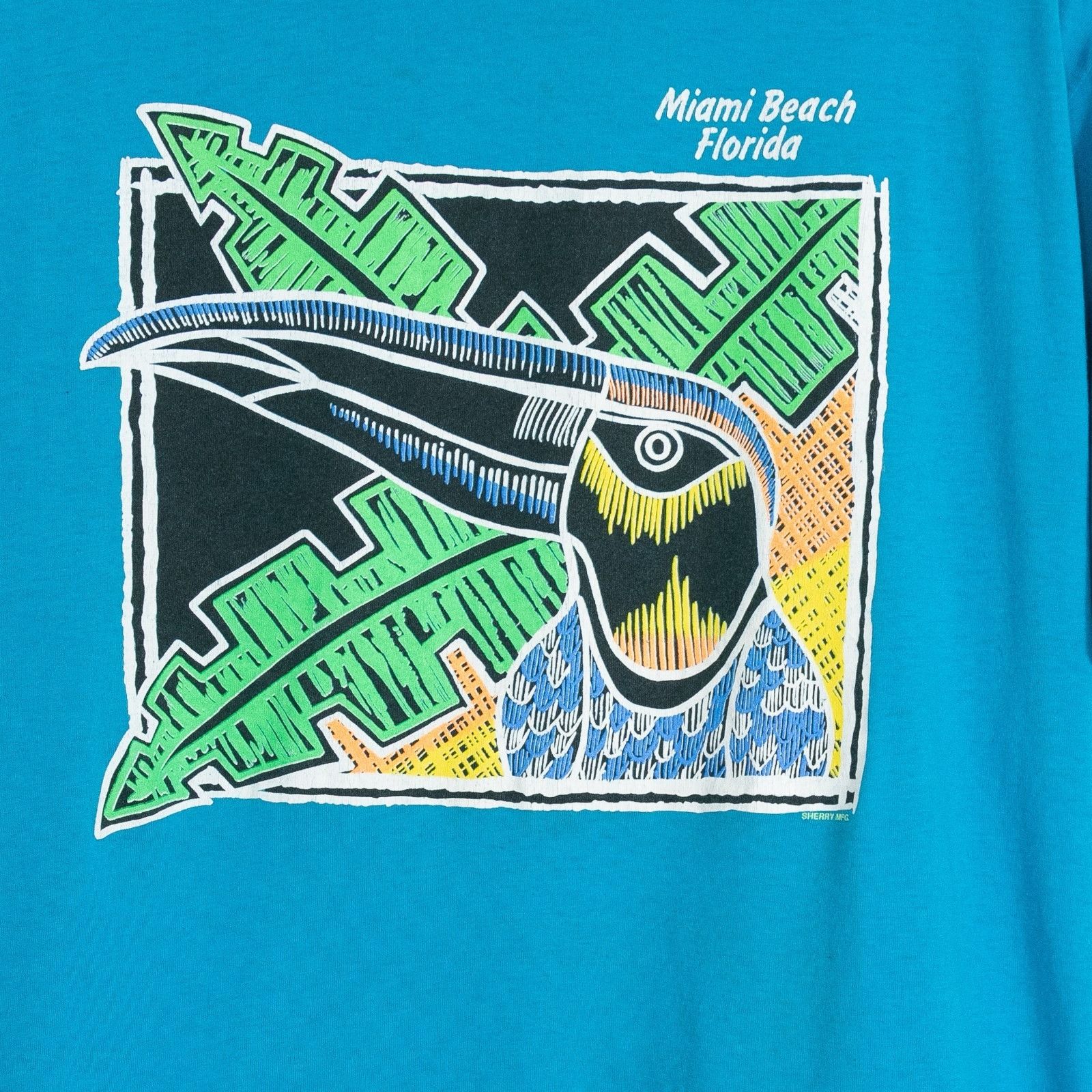 Vintage Vintage 90s Miami Beach Florida T Shirt Men XL Single Stitch Size US XL / EU 56 / 4 - 3 Thumbnail