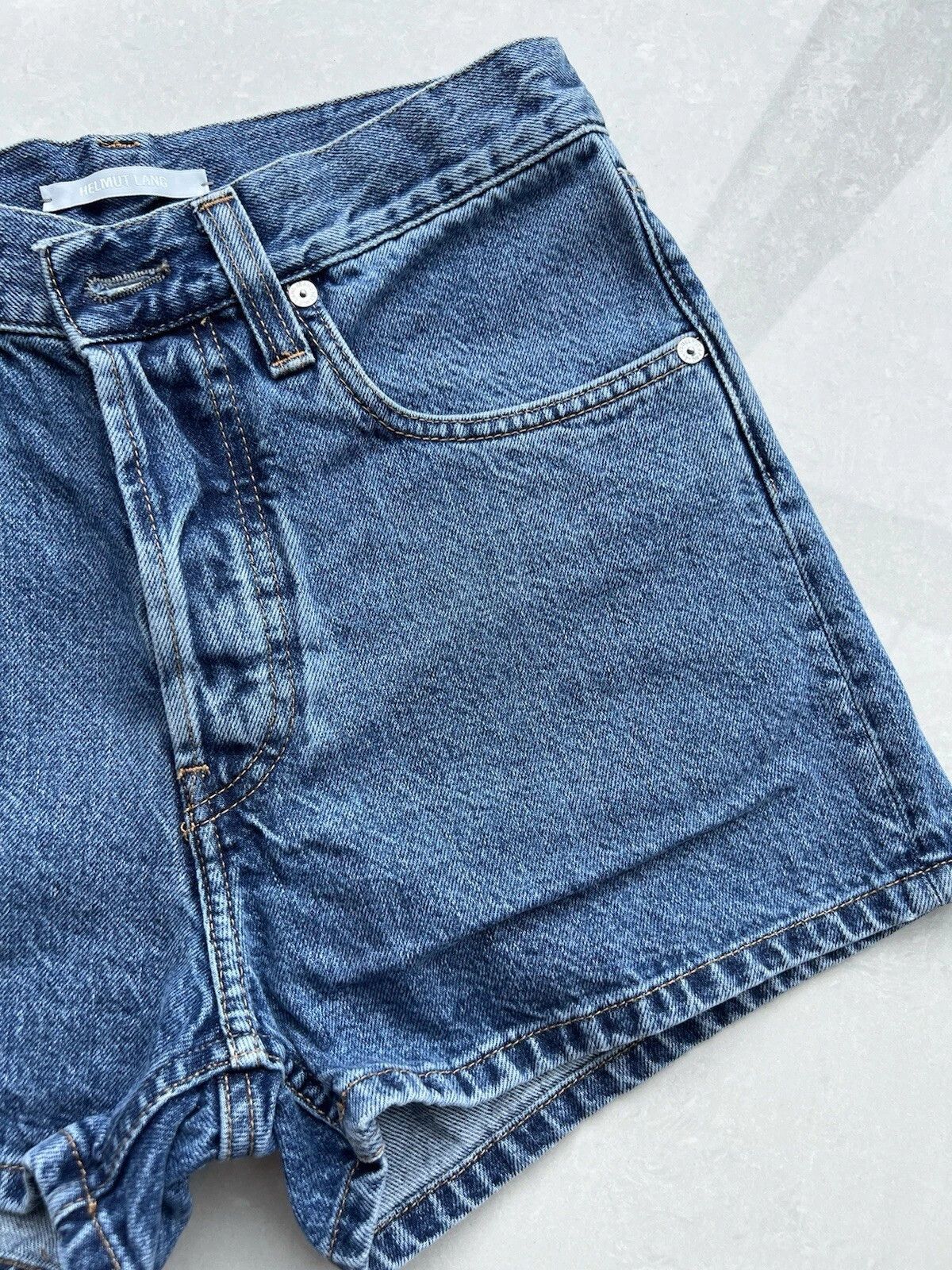 Helmut Lang Never Worn Helmut Lang Vintage High-Waisted Denim Shorts Size 24" / US 00 / IT 34 - 4 Thumbnail