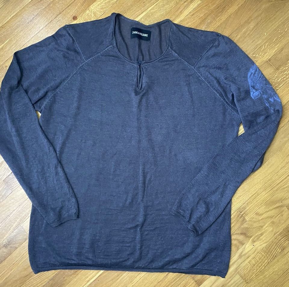 Zadig & Voltaire Zadig & Voltaire vintage lilo v-neck long sleeve tee Size L / US 10 / IT 46 - 1 Thumbnail