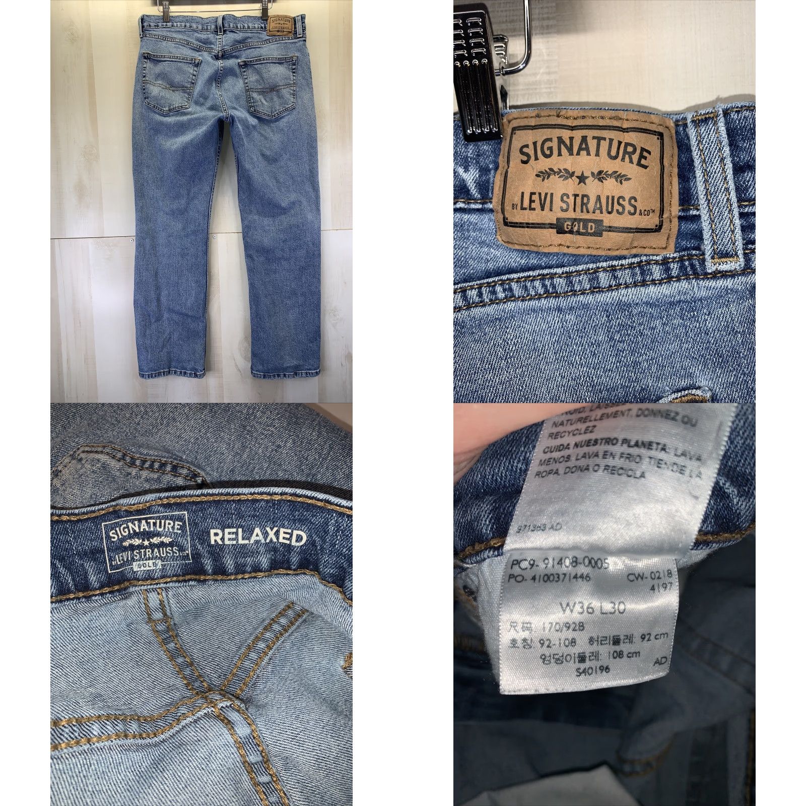 Levi's VINTAGE Levi's Steauss Signature Relaxed Fit Mens Distressed Jeans 36x30-5858 Sz 36 Blue Denim Jeans Regular Mens Distressed Logo 5858 Size US 36 / EU 52 - 8 Thumbnail