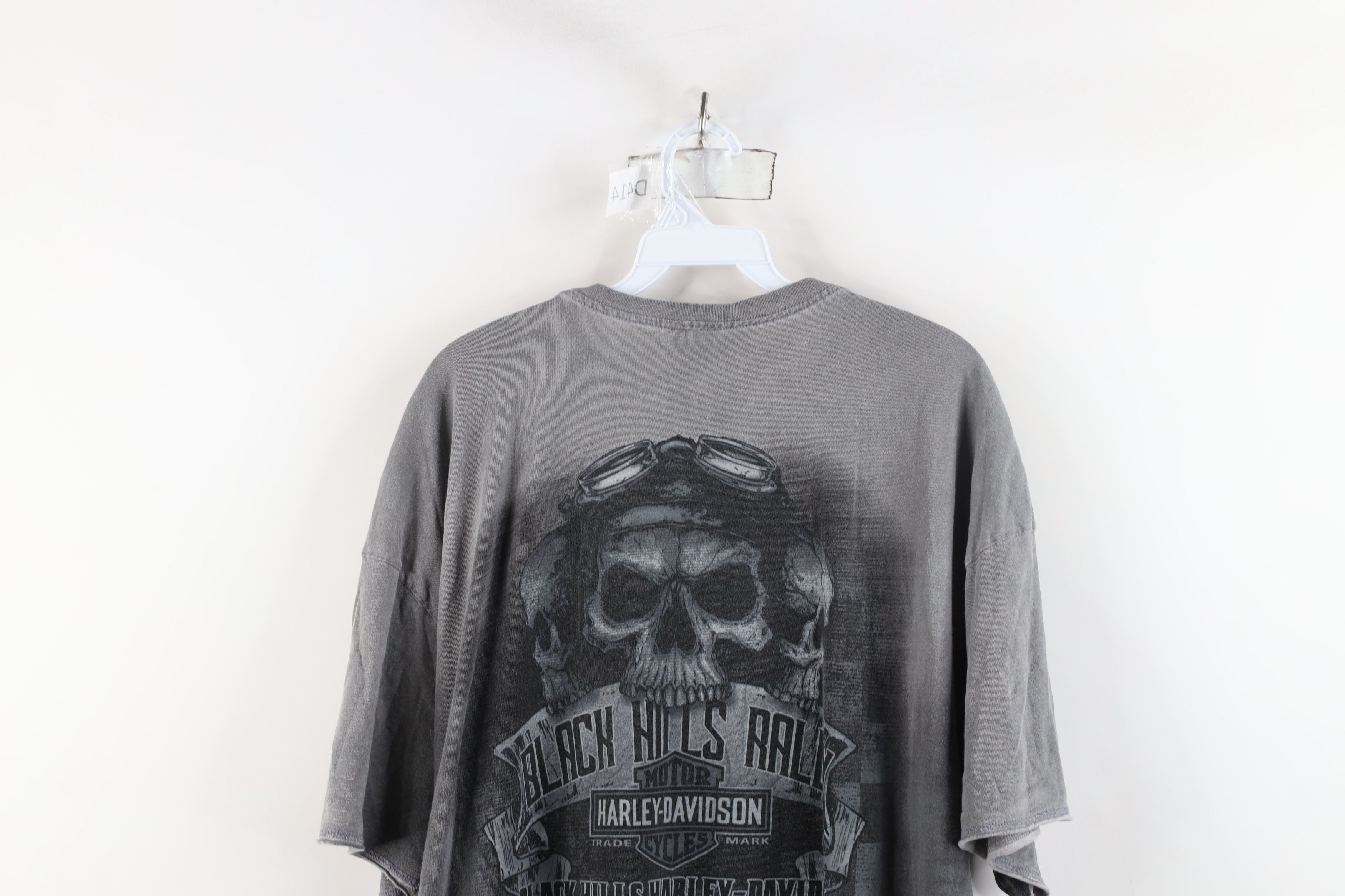 Harley Davidson × Vintage Y2K Harley Davidson Skeleton All Over Print T-Shirt Gray Size US XXL / EU 58 / 5 - 13 Thumbnail