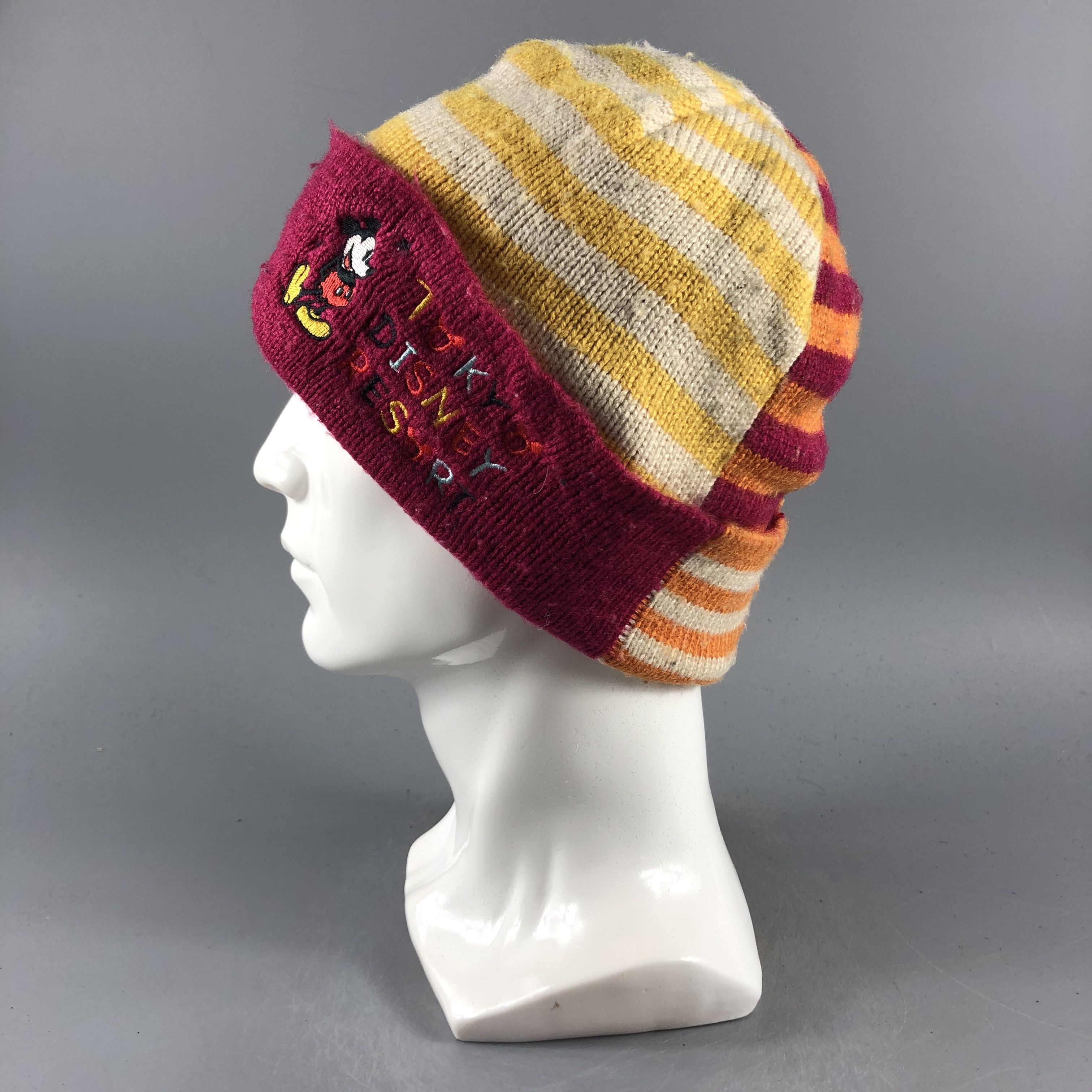 Disney × Mickey Mouse × Vintage Mickey Mouse Tokyo Disney Beanie Snow Hat Snow Cap -D547 Size ONE SIZE - 1 Thumbnail