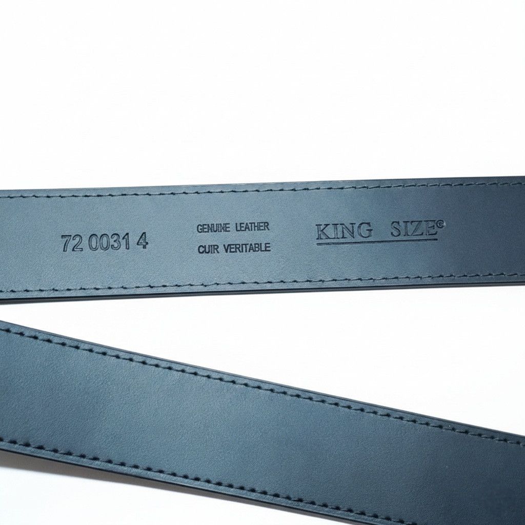 Other King Size 48"-53" Belt NWT Black Leather Reinforced Silver Size ONE SIZE - 8 Thumbnail