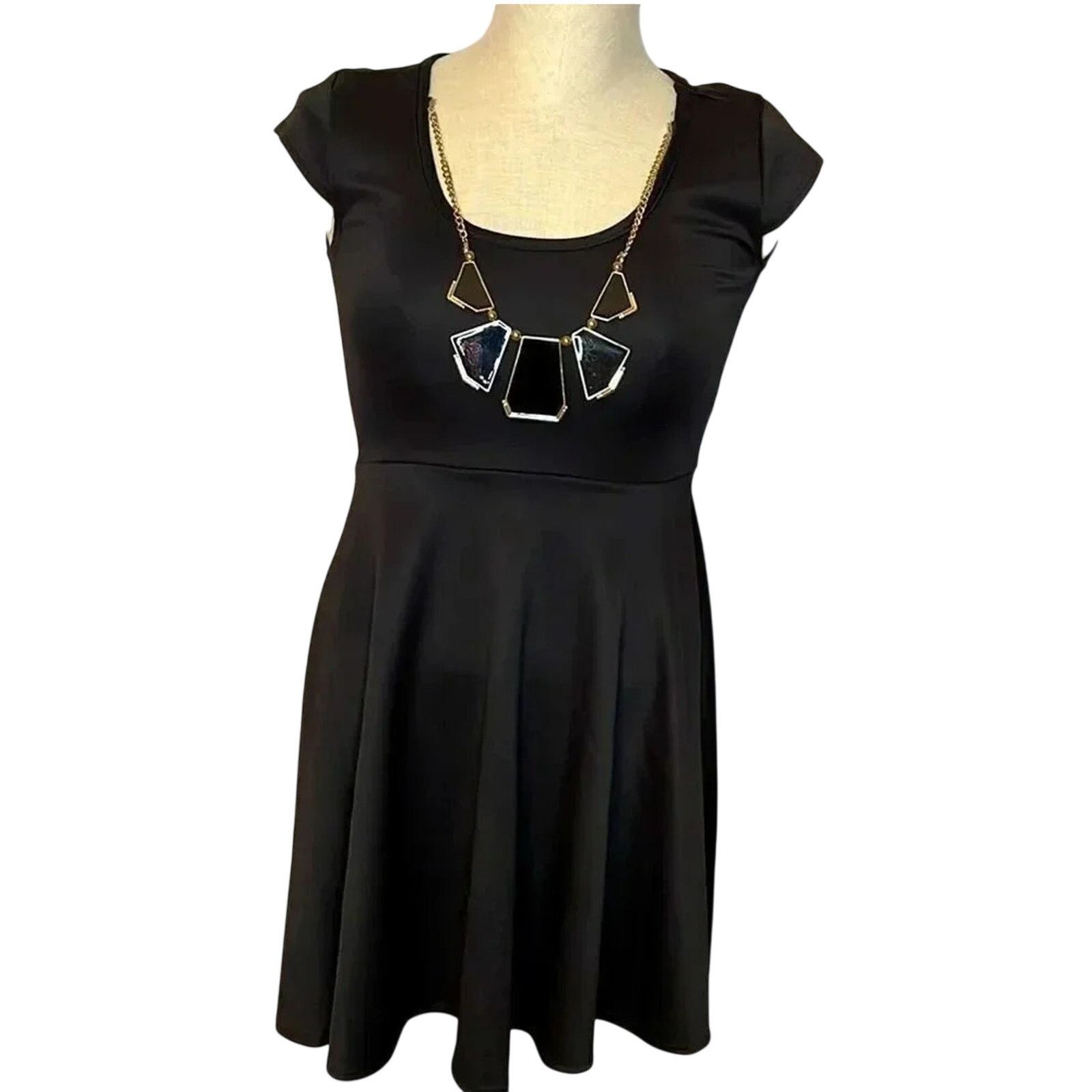 Other Pinc Black Skater Dress Small Gothic Whimsigoth Cocktail Size S / US 4 / IT 40 - 2 Thumbnail